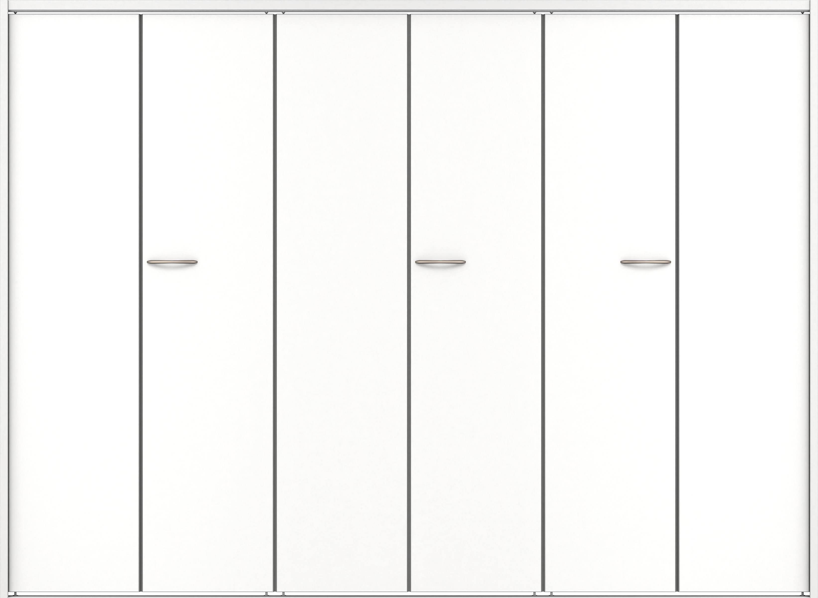 クローク収納　イエリア　折戸ユニット　フラット縦木目　ウッド扉　下レール付三方枠（固定枠）　セット　２４５０幅（９尺間口）　１７９０高　〈パウダーホワイト柄〉　ハンドルラウンド型〈Ｔシルバー色〉