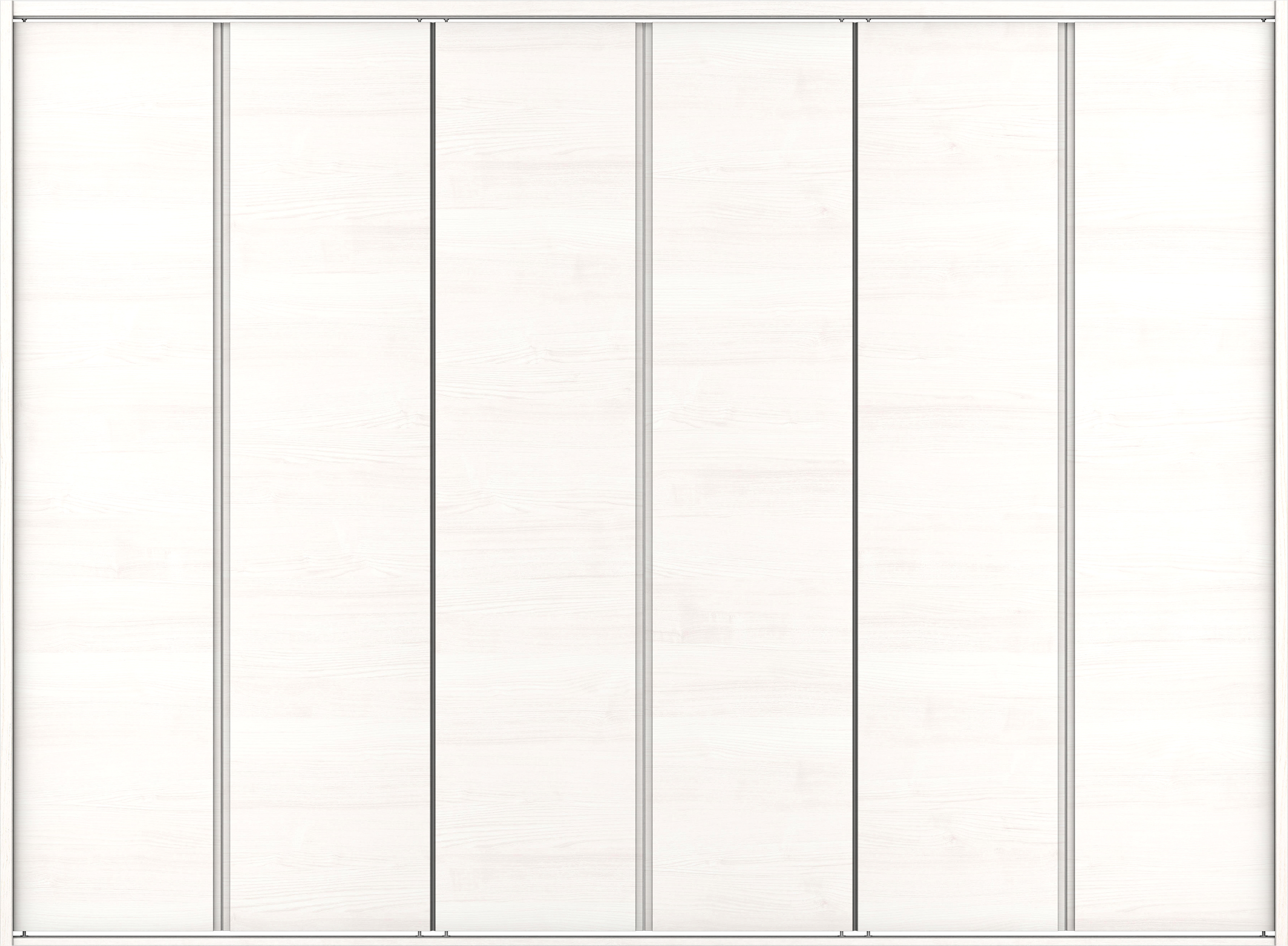 クローク収納　イエリア　折戸ユニット　ハンドルレス横木目タイプ　ウッド扉　四方枠（固定枠）　セット　２４５０幅（９尺間口）　１８００高　〈ネオホワイト柄〉　ハンドルレス