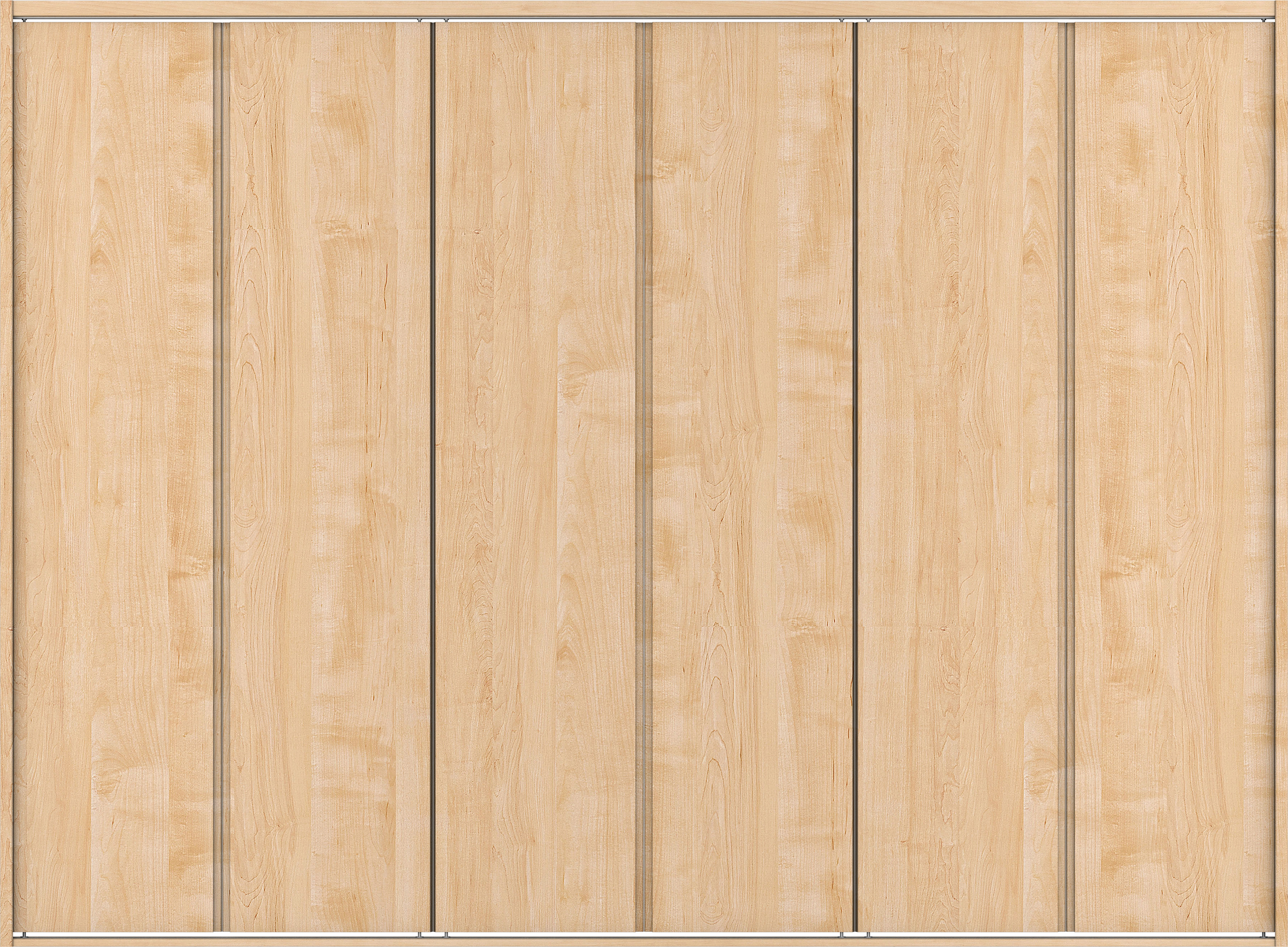 クローク収納　イエリア　折戸ユニット　ハンドルレス縦木目タイプ　ウッド扉　四方枠（固定枠）　セット　２４５０幅（９尺間口）　１８００高　〈ミルベージュ柄〉　ハンドルレス