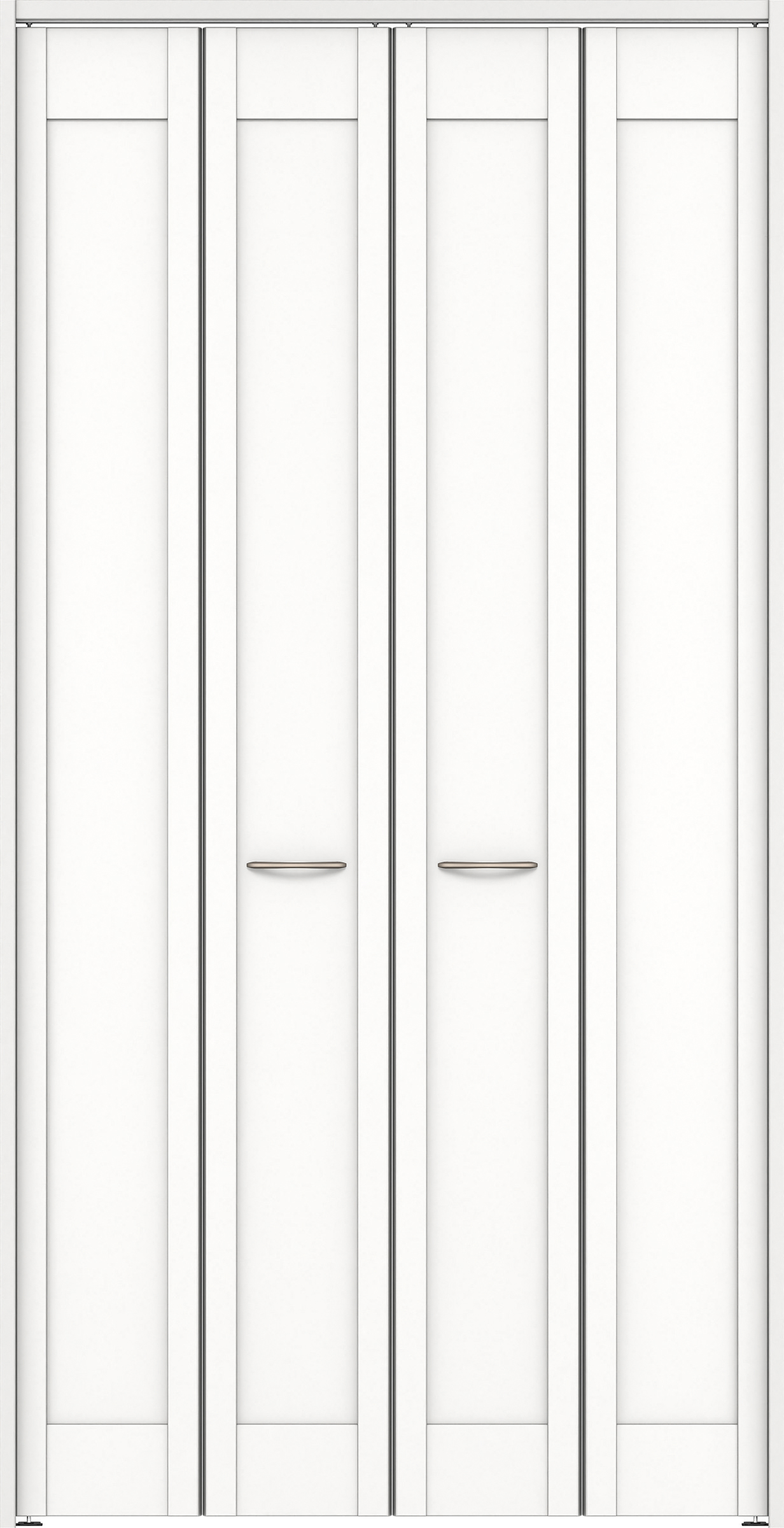 クローク収納　イエリア　折戸ユニット　カマチタイプ　ウッド扉　下レールレス三方枠（固定枠）　セット　１１９０幅（４．５尺間口）　２３２０高　〈パウダーホワイト柄〉　ハンドルラウンド型〈Ｔシルバー色〉