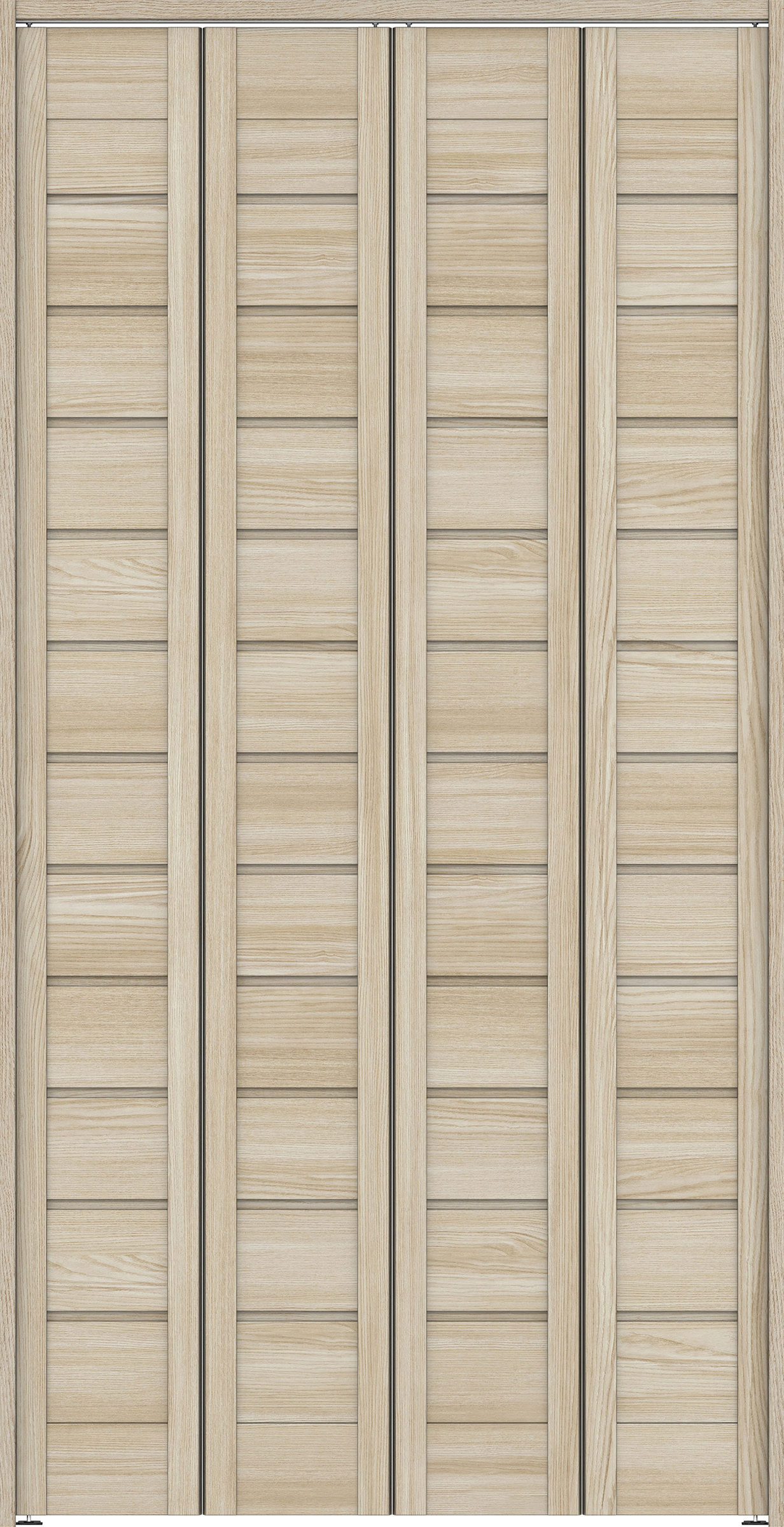 クローク収納　イエリア　折戸ユニット　通気タイプ　ウッド扉　下レールレス三方枠（固定枠）　セット　１１９０幅（４．５尺間口）　２３２０高　〈ソフトグレージュ柄〉　ハンドルレス