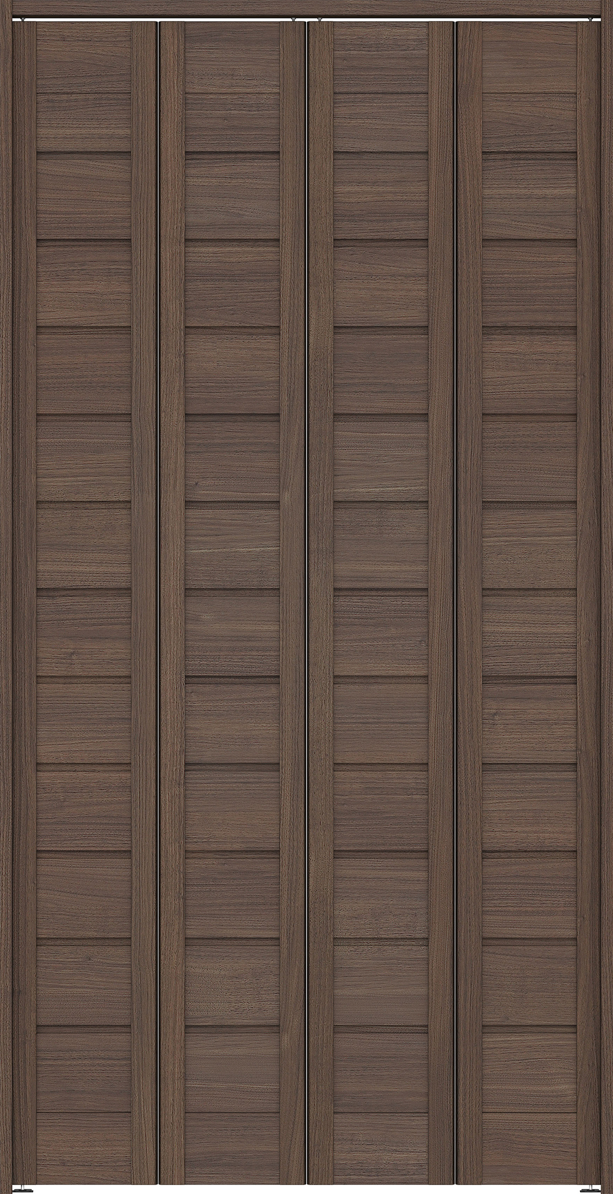 クローク収納　イエリア　折戸ユニット　通気タイプ　ウッド扉　下レールレス三方枠（固定枠）　セット　１１９０幅（４．５尺間口）　２３２０高　〈ダルブラウン柄〉　ハンドルレス