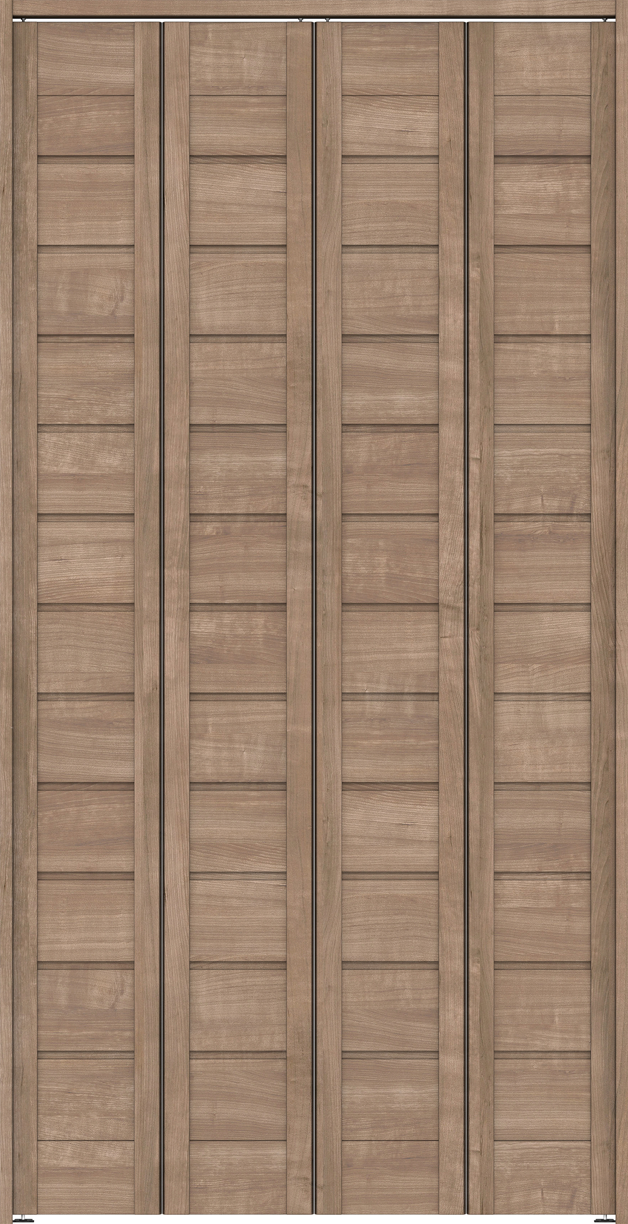 クローク収納　イエリア　折戸ユニット　通気タイプ　ウッド扉　下レールレス三方枠（固定枠）　セット　１１９０幅（４．５尺間口）　２３２０高　〈トープグレー柄〉　ハンドルレス