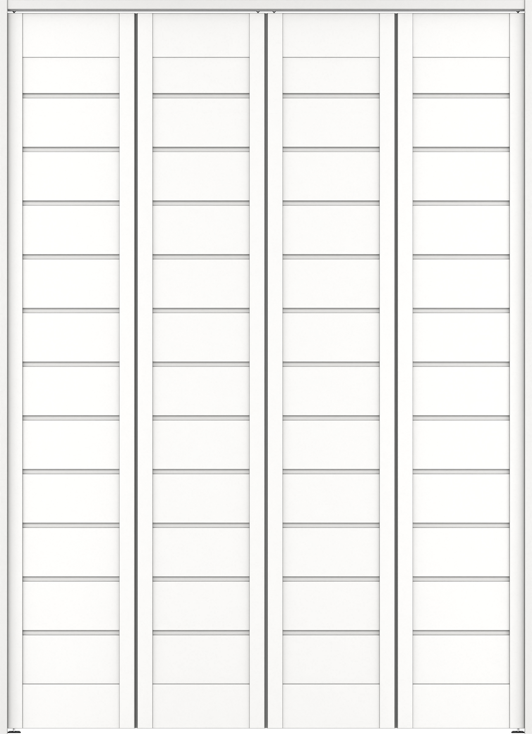 クローク収納　イエリア　折戸ユニット　通気タイプ　ウッド扉　下レールレス三方枠（固定枠）　セット　１６４４幅（６尺小間口）　２３２０高　〈パウダーホワイト柄〉　ハンドルレス