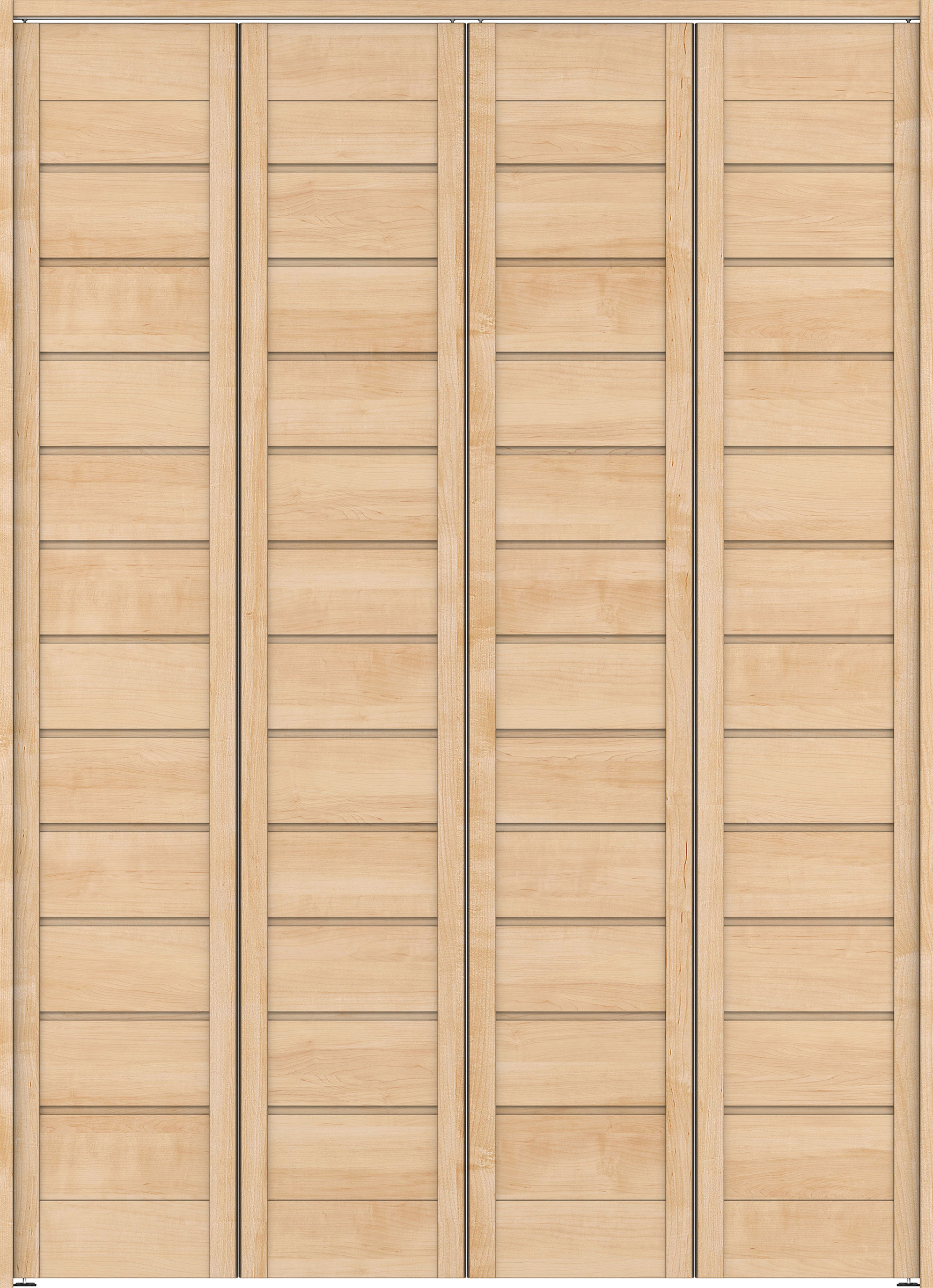 クローク収納　イエリア　折戸ユニット　通気タイプ　ウッド扉　下レールレス三方枠（固定枠）　セット　１６４４幅（６尺小間口）　２３２０高　〈ミルベージュ柄〉　ハンドルレス