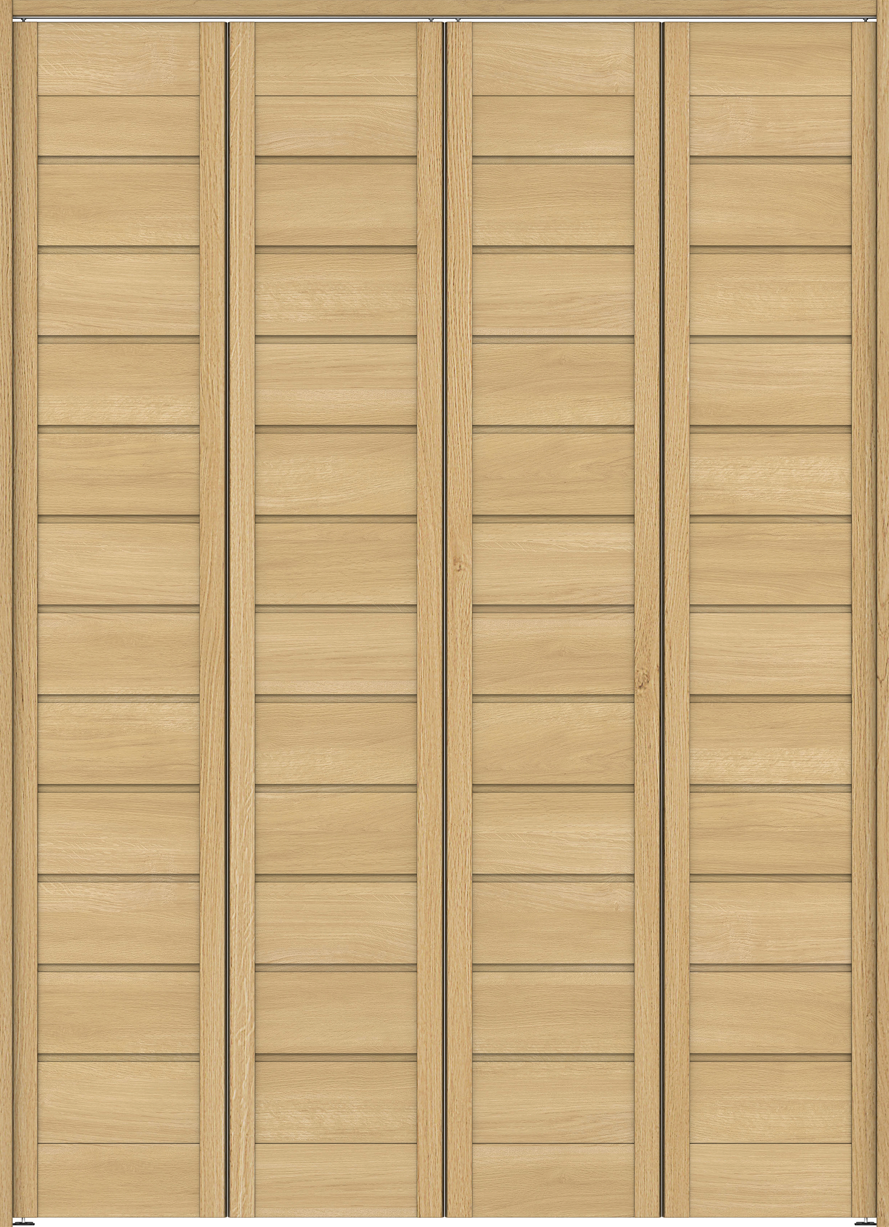 クローク収納　イエリア　折戸ユニット　通気タイプ　ウッド扉　下レールレス三方枠（固定枠）　セット　１６８０幅（６尺間口）　２３２０高　〈ライトオーカー柄〉　ハンドルレス