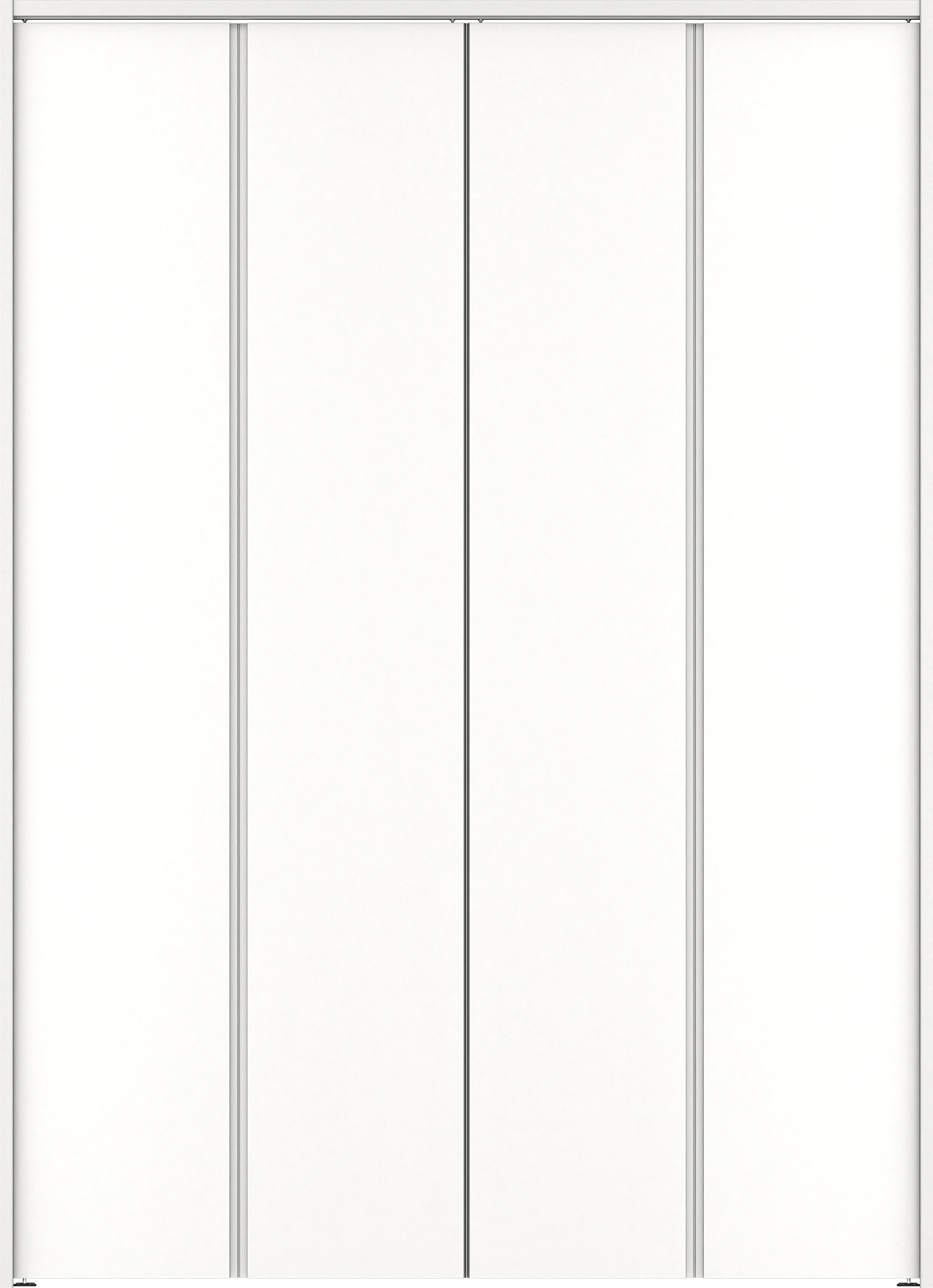 クローク収納　イエリア　折戸ユニット　ハンドルレスタイプ　ウッド扉　下レールレス三方枠（固定枠）　セット　１６４４幅（６尺小間口）　２３２０高　〈パウダーホワイト柄〉　ハンドルレス