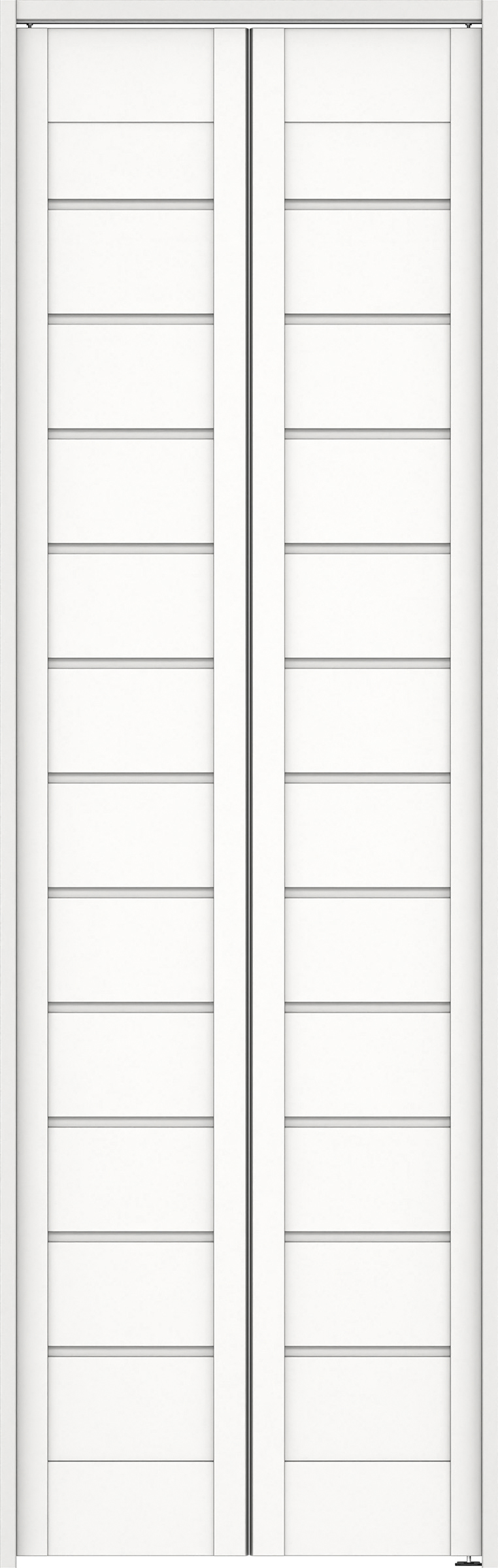 クローク収納　イエリア　折戸ユニット　通気タイプ　ウッド扉　下レールレス三方枠（固定枠）　セット　７３５幅（３尺間口）　２３２０高　〈パウダーホワイト柄〉　ハンドルレス