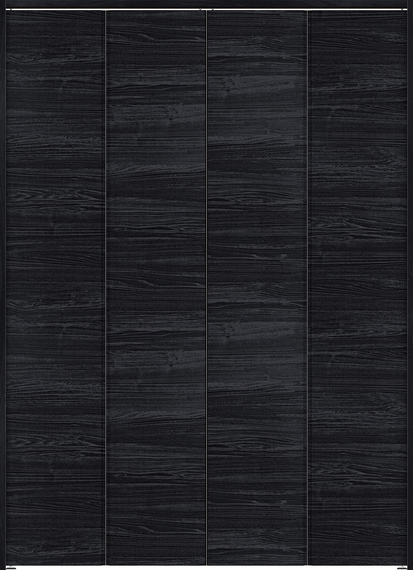 クローク収納　イエリア　折戸ユニット　ハンドルレス横木目タイプ　ウッド扉　下レールレス三方枠（固定枠）　セット　１６８０幅（６尺間口）　２３２０高　〈モスブラック柄〉　ハンドルレス