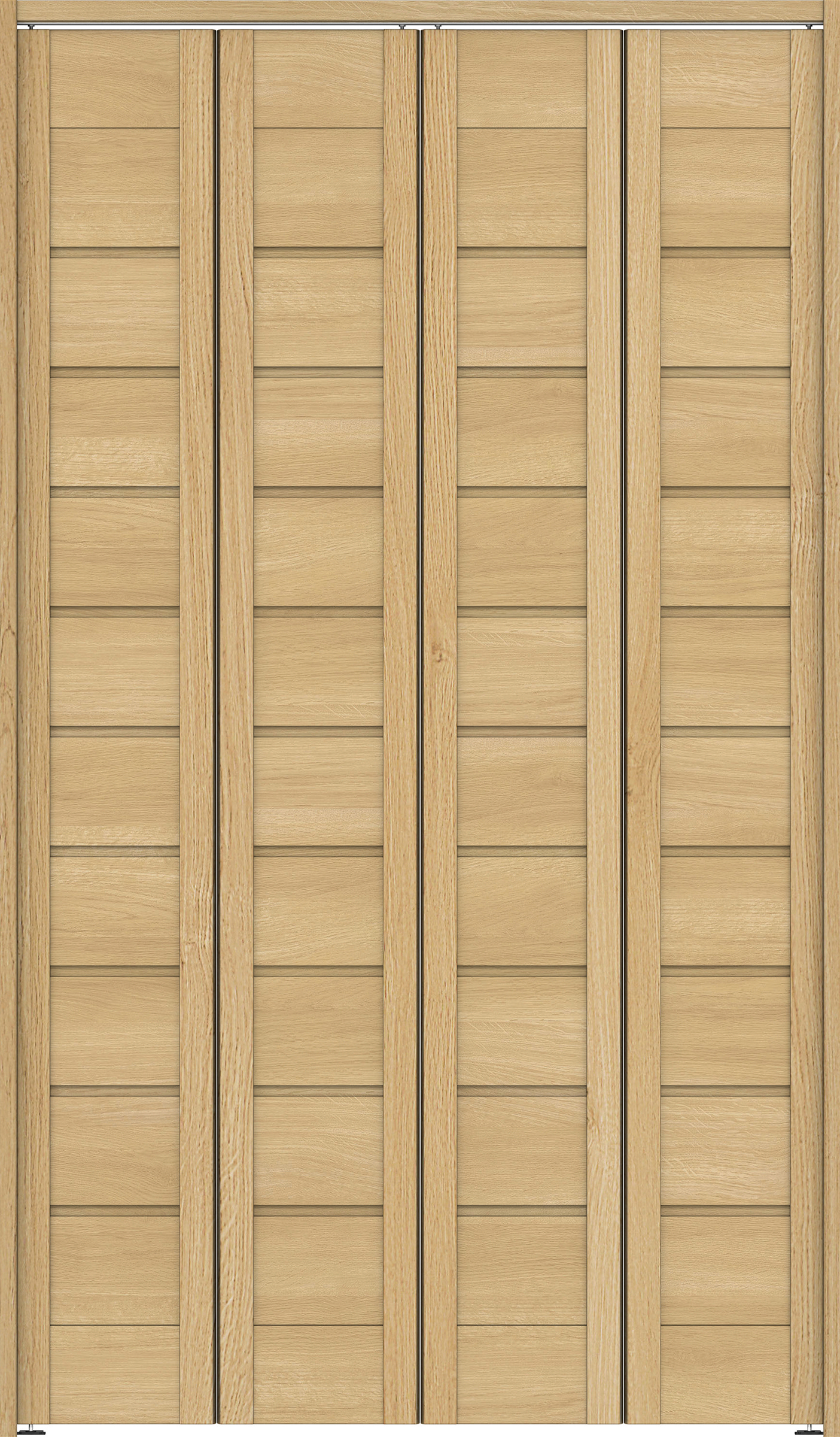 クローク収納　イエリア　折戸ユニット　通気タイプ　ウッド扉　下レールレス三方枠（固定枠）　セット　１１９０幅（４．５尺間口）　２０３５高　〈ライトオーカー柄〉　ハンドルレス