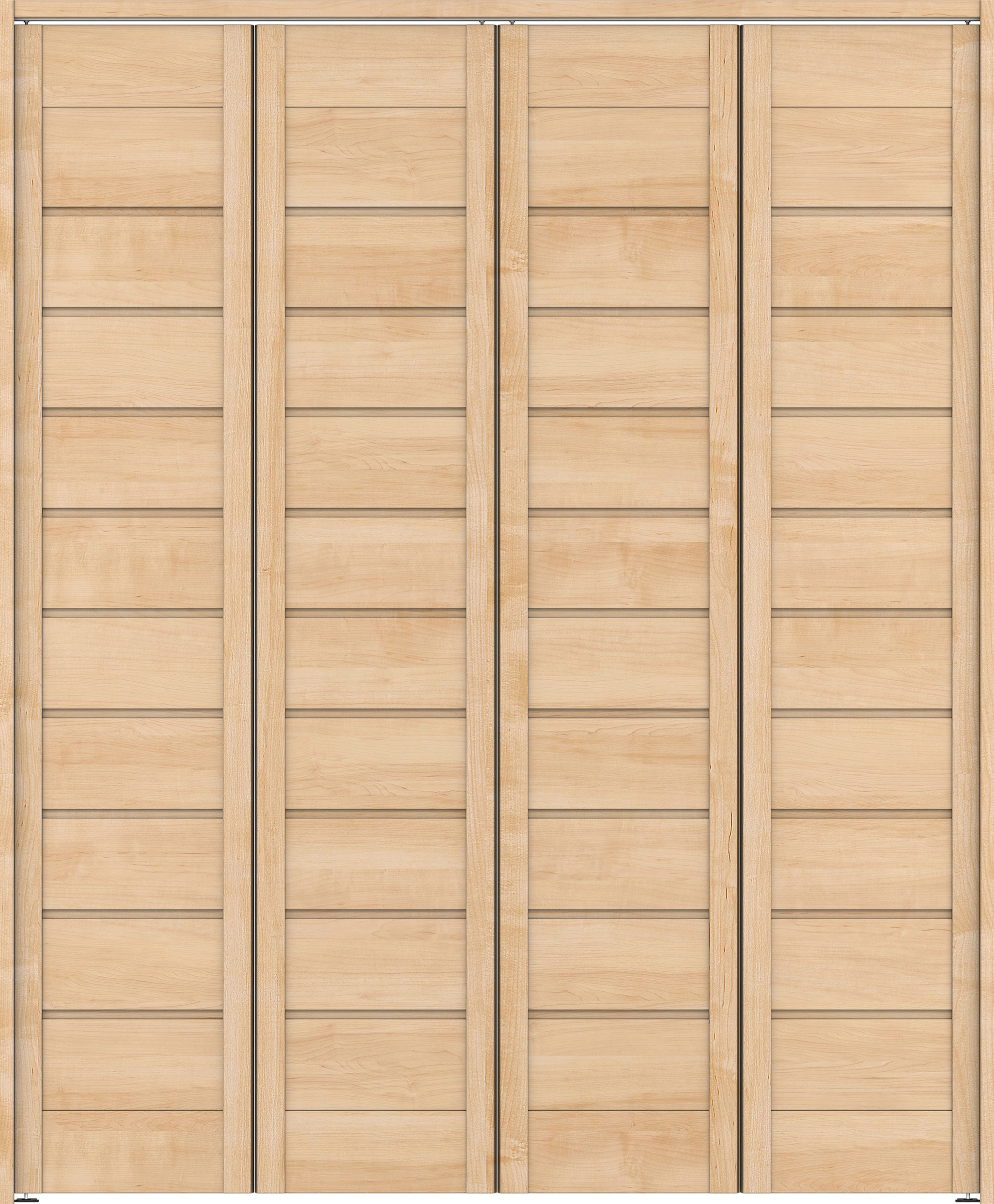 クローク収納　イエリア　折戸ユニット　通気タイプ　ウッド扉　下レールレス三方枠（固定枠）　セット　１６８０幅（６尺間口）　２０３５高　〈ミルベージュ柄〉　ハンドルレス