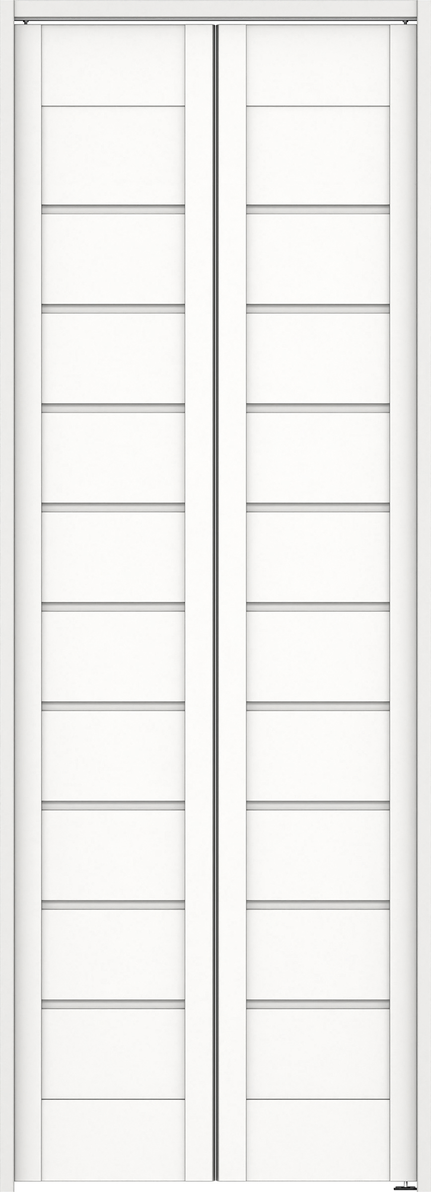 クローク収納　イエリア　折戸ユニット　通気タイプ　ウッド扉　下レールレス三方枠（固定枠）　セット　７３５幅（３尺間口）　２０３５高　〈パウダーホワイト柄〉　ハンドルレス