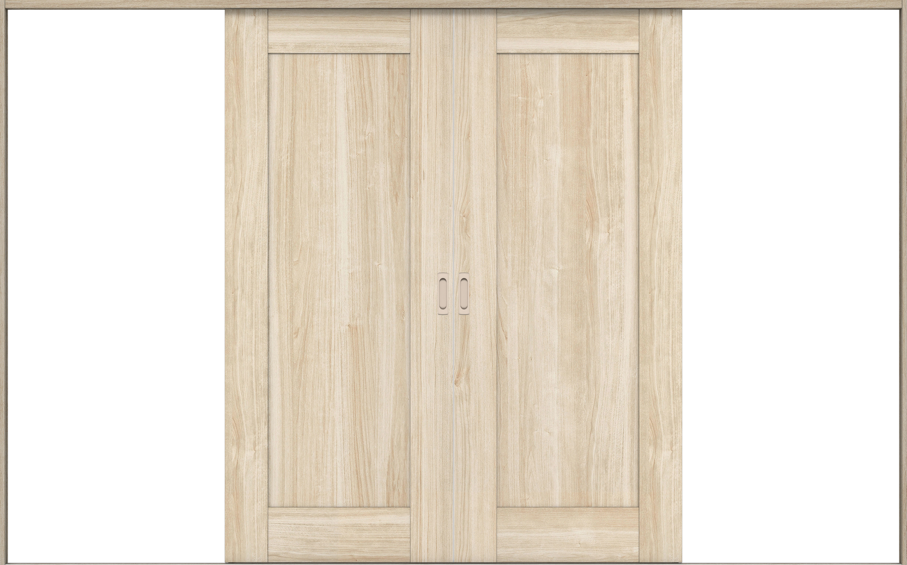 リビングドア　イエリア　引戸・引分　扉セット　３８デザイン　３２６６幅用　２０００高　〈コットンベージュ柄〉　左右兼用　錠なし　ラクラクローズ付