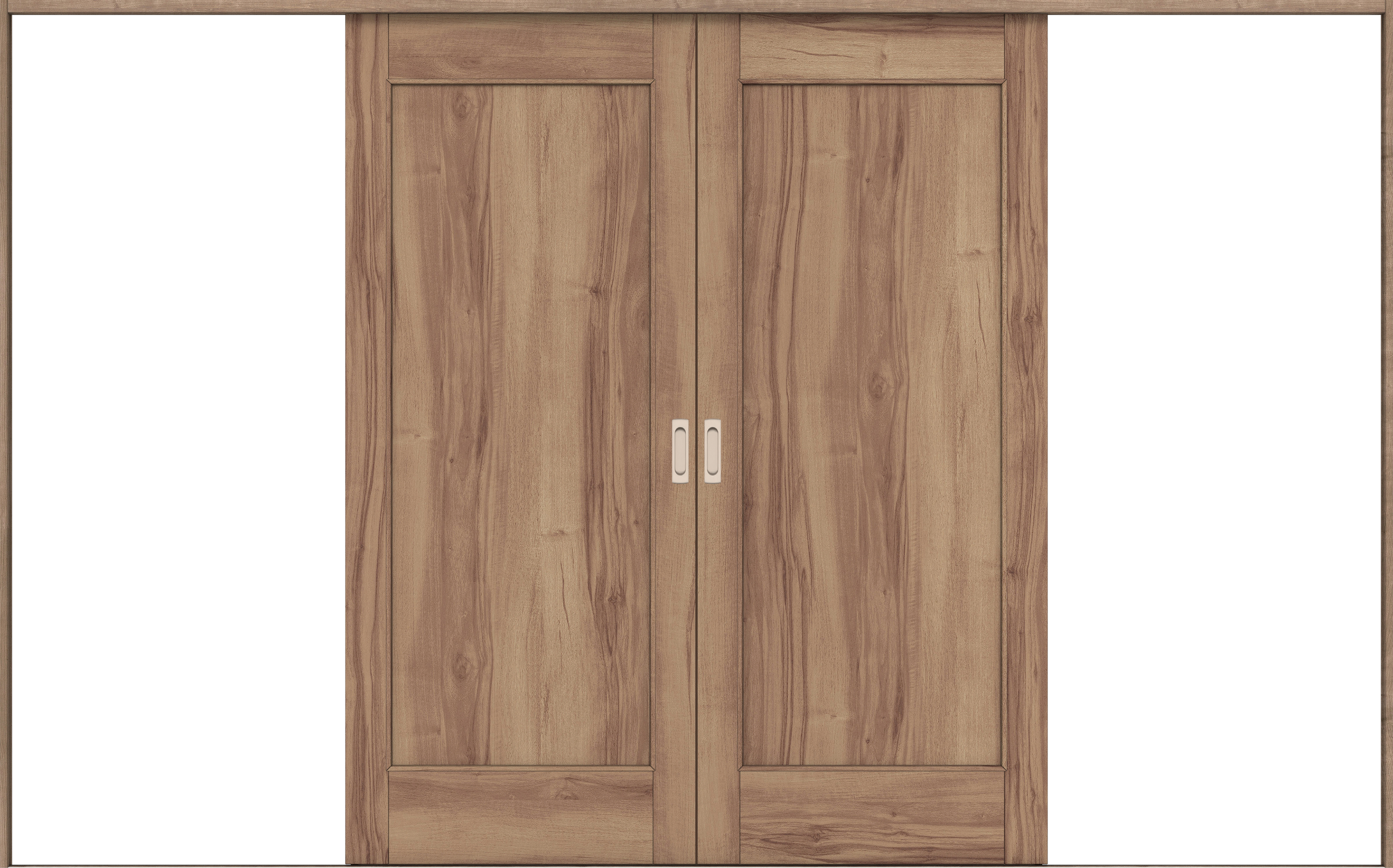 リビングドア　イエリア　引戸・引分　扉セット　０１デザイン　３２６６幅用　２０００高　〈バームブラウン柄〉　左右兼用　錠なし　ラクラクローズ付