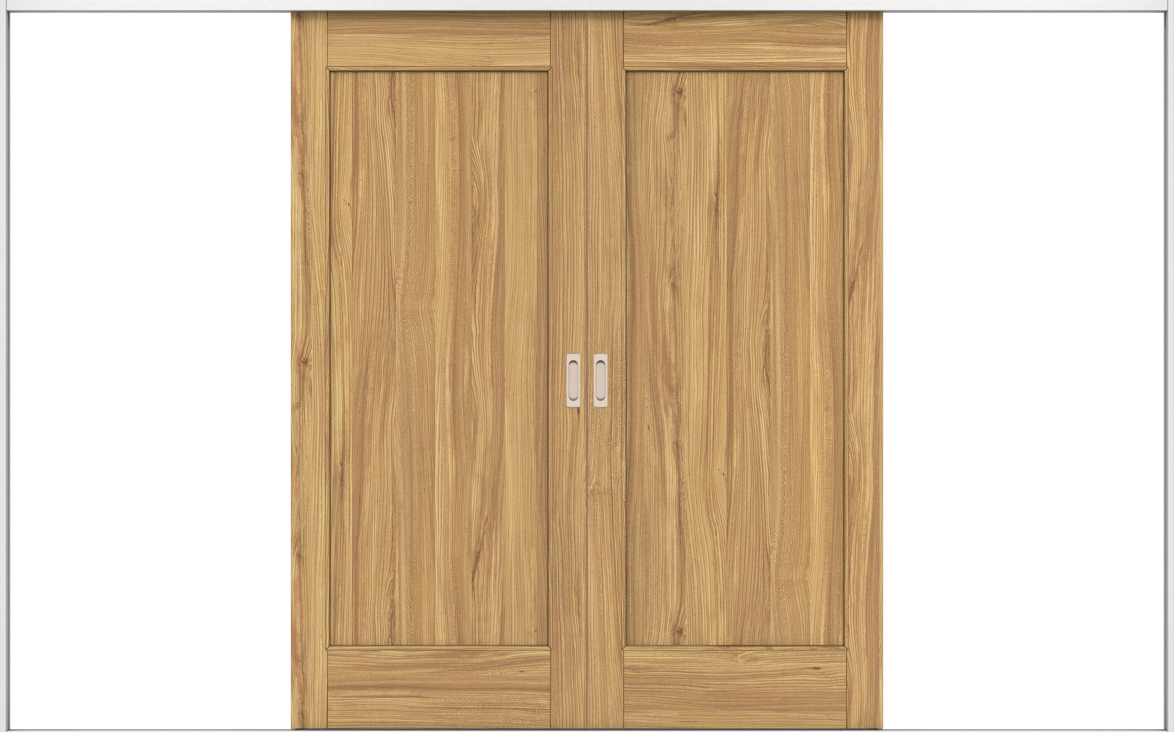 リビングドア　イエリア　引戸・引分　扉セット　０１デザイン　３２６６幅用　２０００高　〈シナモンブラウン柄〉　左右兼用　錠なし　ラクラクローズ付