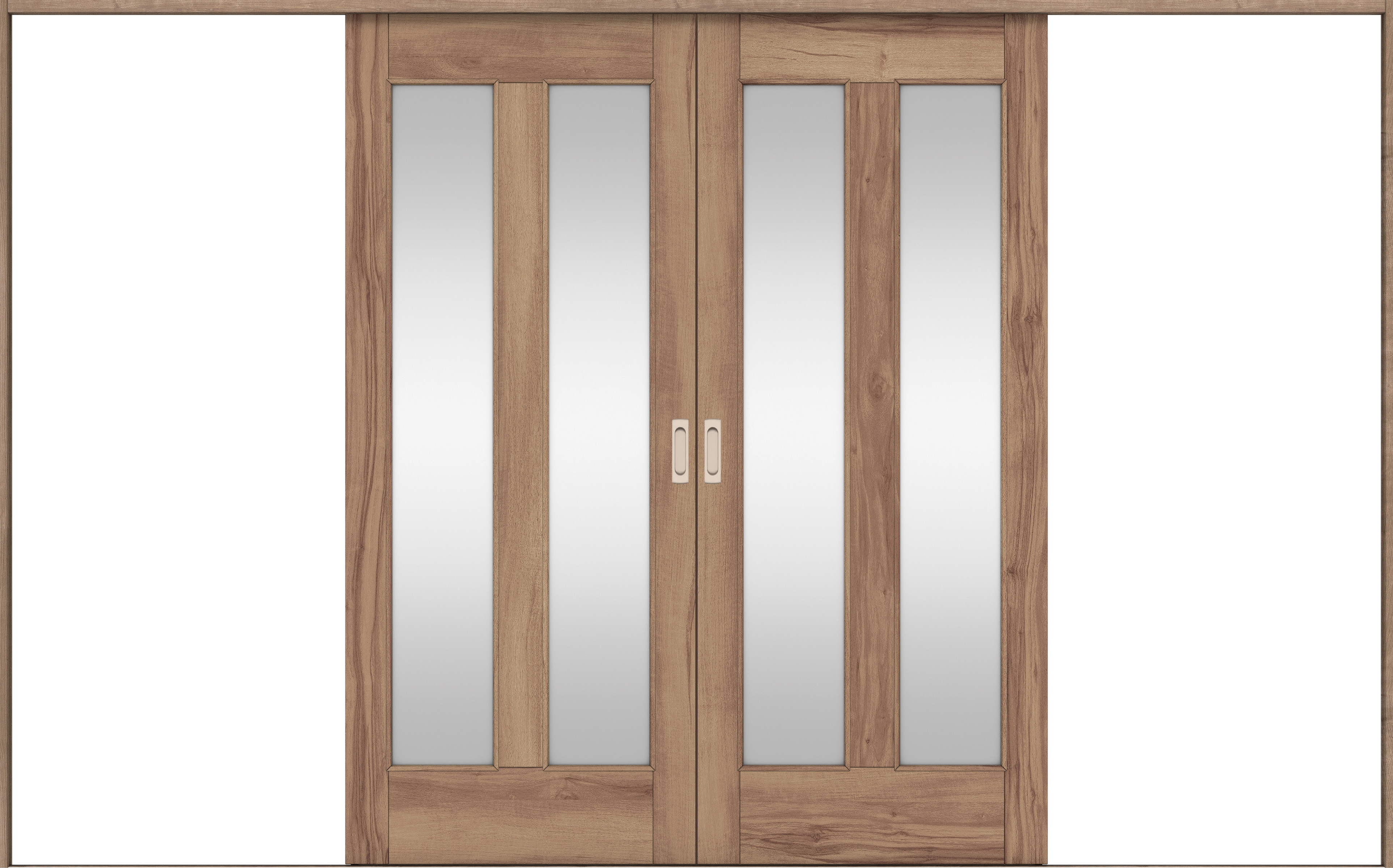 リビングドア　イエリア　引戸・引分　扉セット　０６デザイン　３２６６幅用　２０００高　〈バームブラウン柄〉　左右兼用　錠なし　ラクラクローズ付