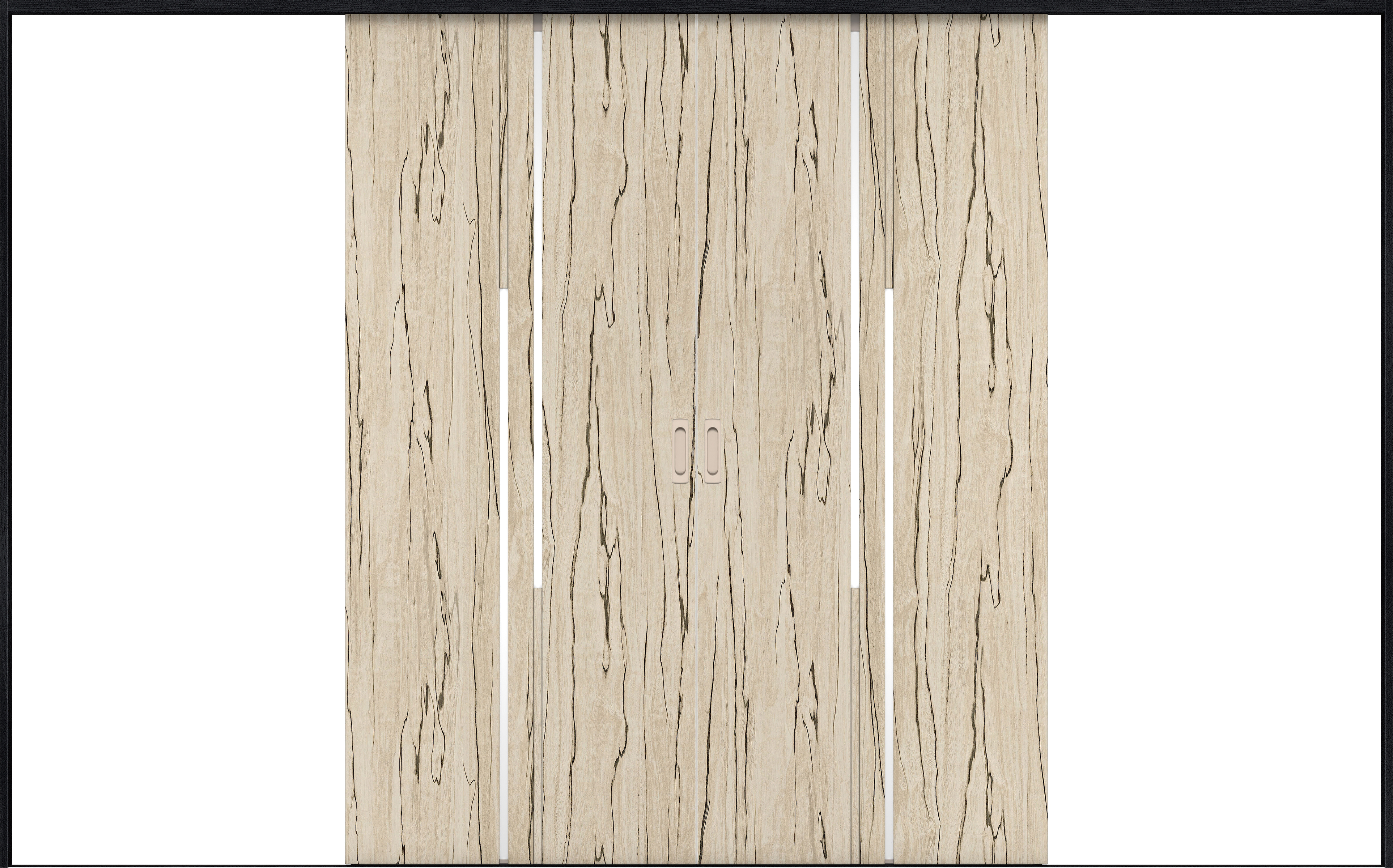 リビングドア　イエリア　引戸・引分　扉セット　７Ｐデザイン　３２６６幅用　２０００高　〈スロウベージュ柄〉　左右兼用　錠なし　ラクラクローズ付