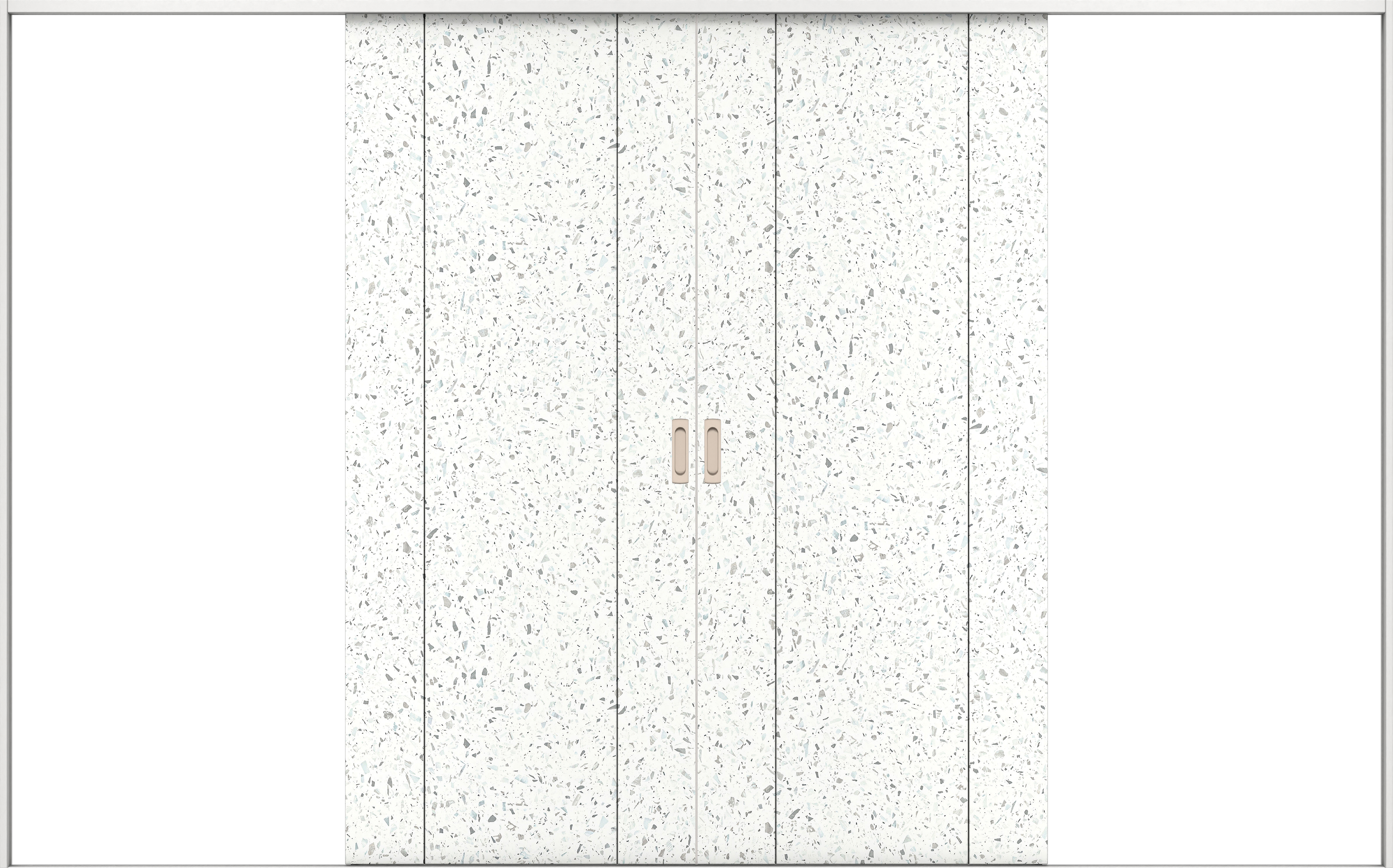 リビングドア　イエリア　引戸・引分　扉セット　１Ｐデザイン　３２６６幅用　２０００高　〈テラゾホワイト柄〉　左右兼用　錠なし　ラクラクローズ付