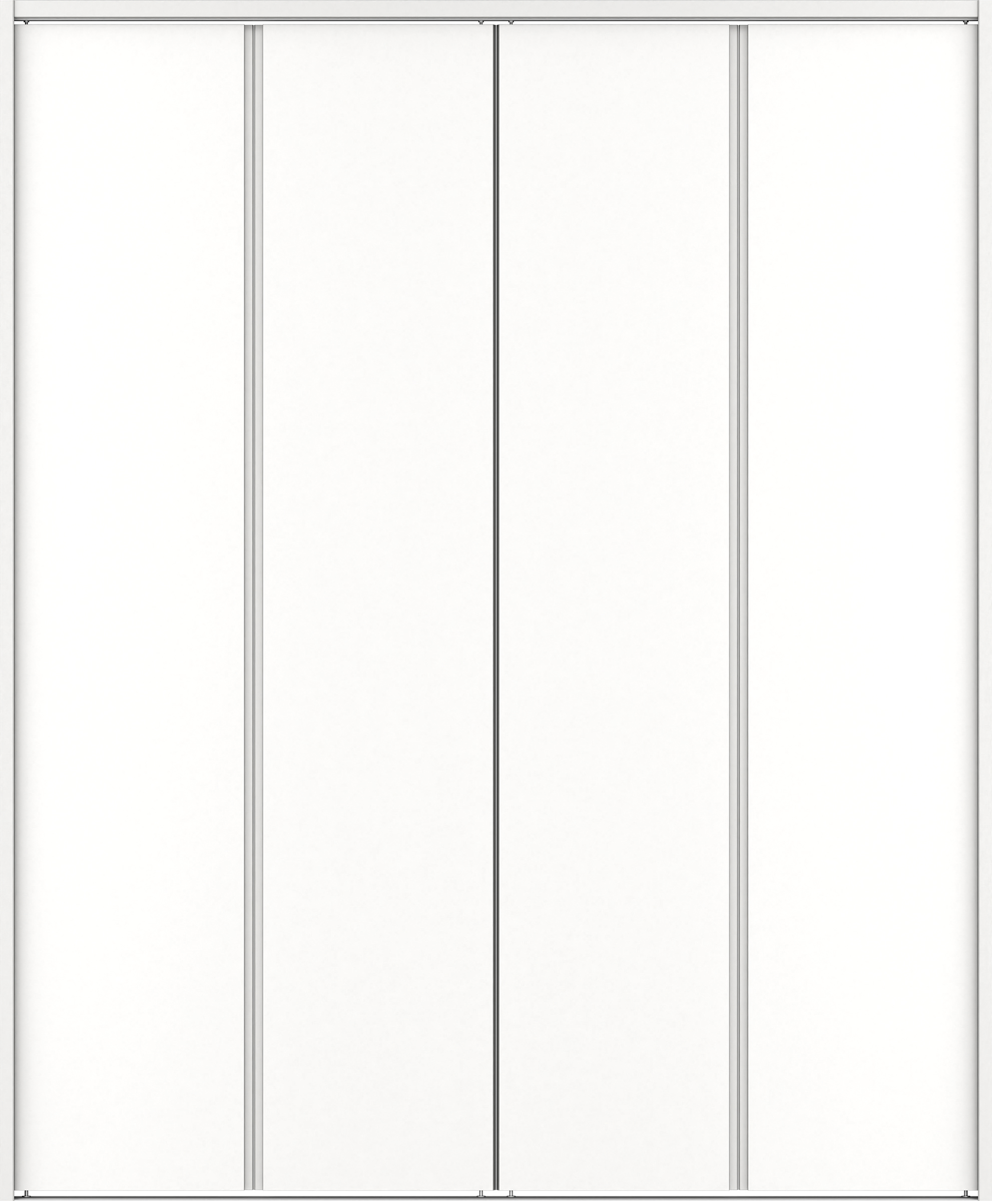 クローク収納　イエリア　折戸ユニット　ハンドルレスタイプ　ウッド扉　下レール付三方枠（固定枠）　セット　１６４４幅（６尺小間口）　２０３５高　〈パウダーホワイト柄〉　ハンドルレス