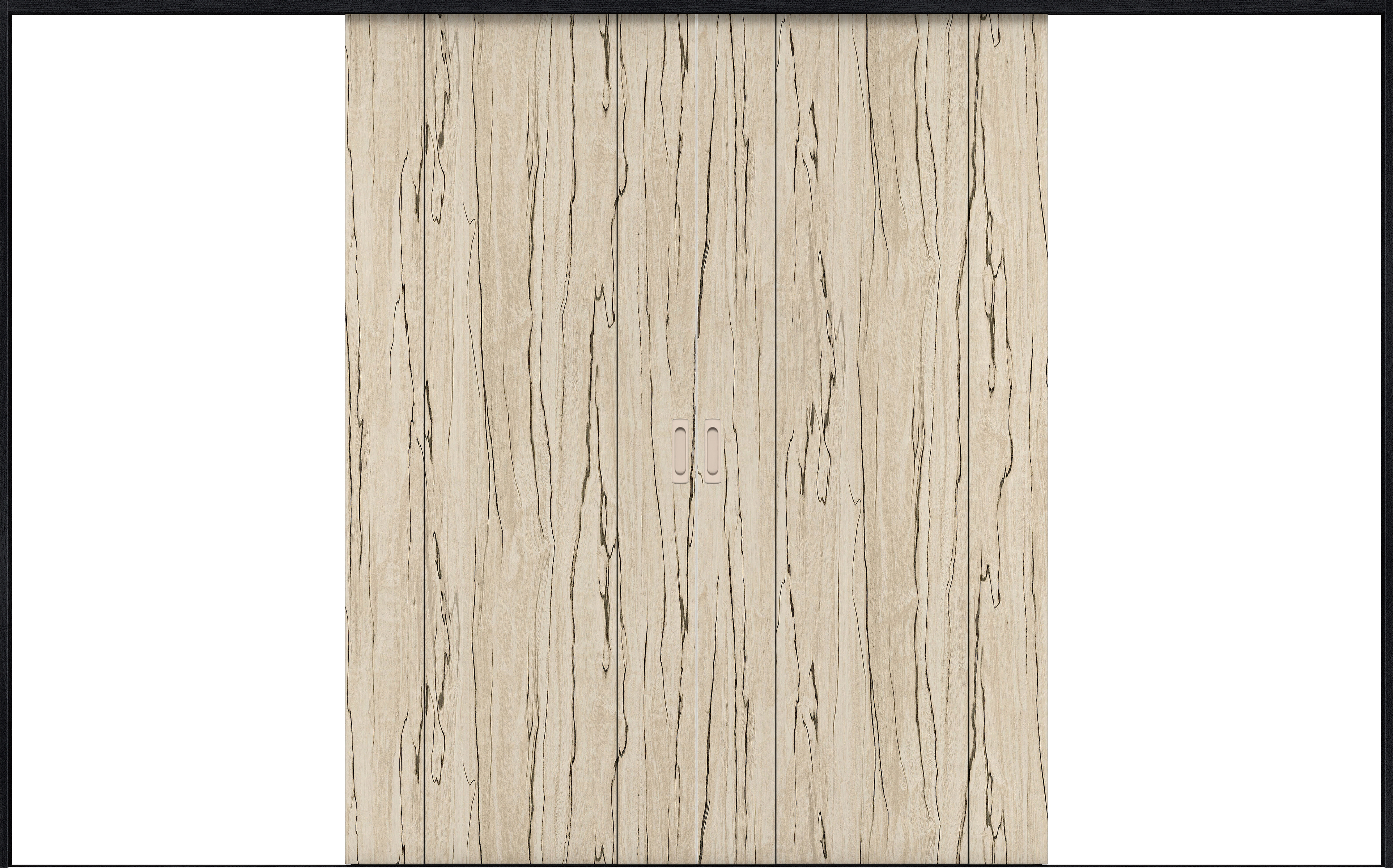 リビングドア　イエリア　引戸・引分　扉セット　１Ｐデザイン　３２６６幅用　２０００高　〈スロウベージュ柄〉　左右兼用　錠なし　ラクラクローズ付