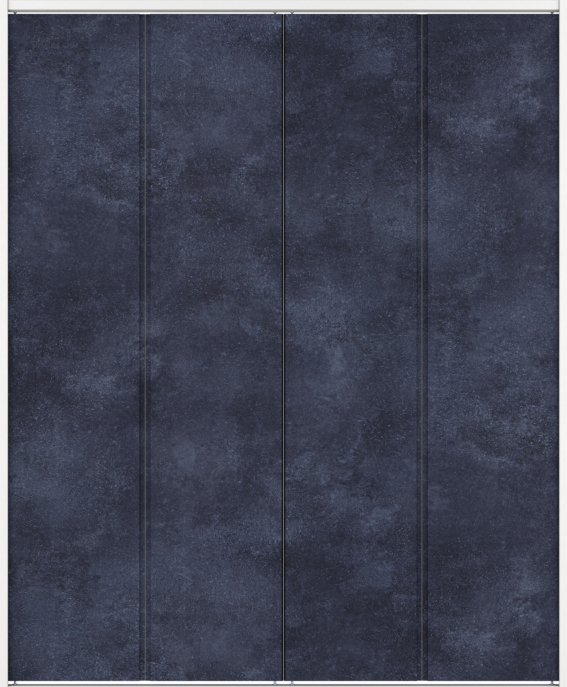 クローク収納　イエリア　折戸ユニット　ハンドルレスタイプ　パネル扉　下レール付三方枠（固定枠）　セット　１６８０幅（６尺間口）　２０３５高　〈コバルトブルー柄〉　ハンドルレス