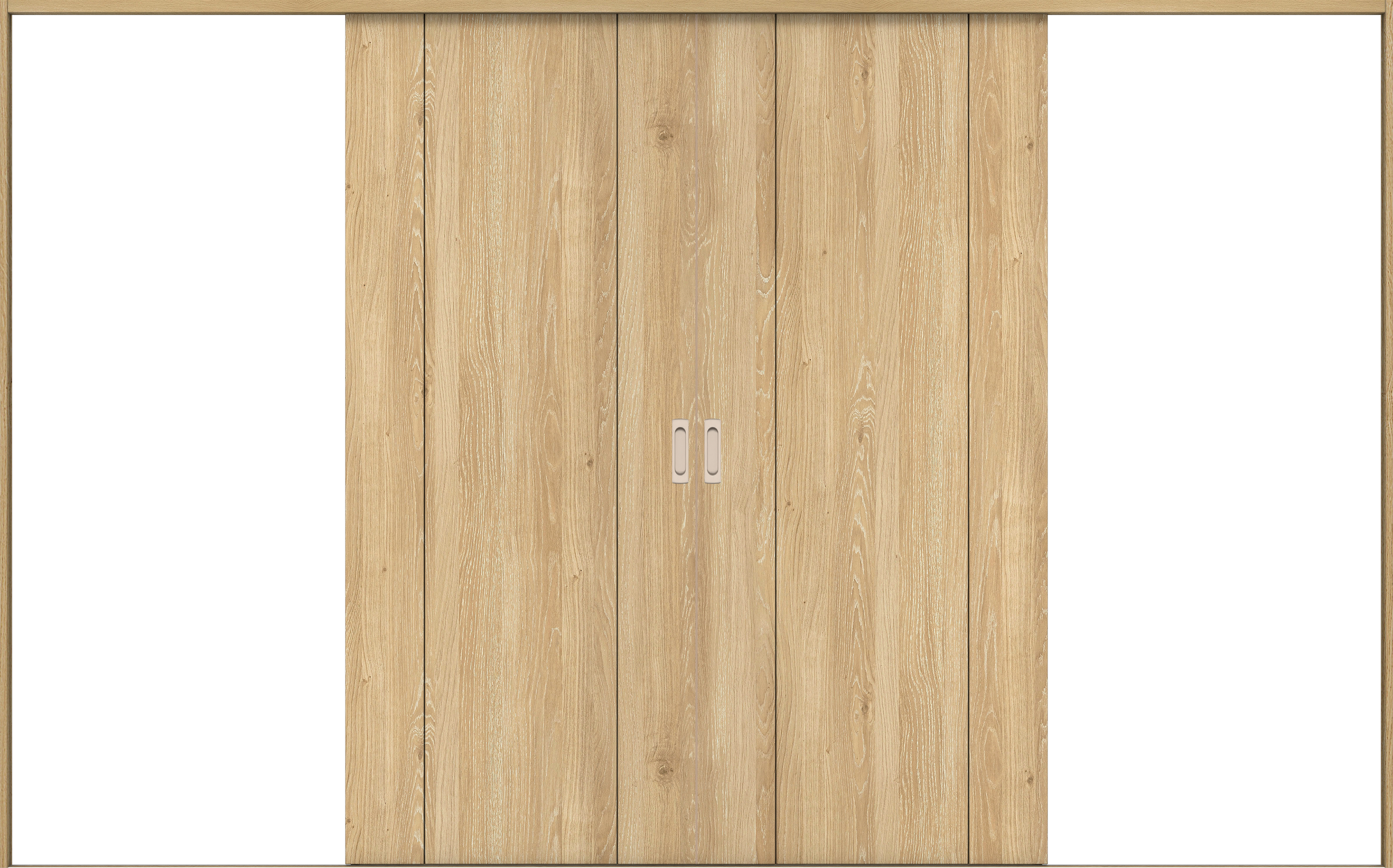 リビングドア　イエリア　引戸・引分　扉セット　１Ｐデザイン　３２６６幅用　２０００高　〈ミルキーオーカー柄〉　左右兼用　錠なし　ラクラクローズ付