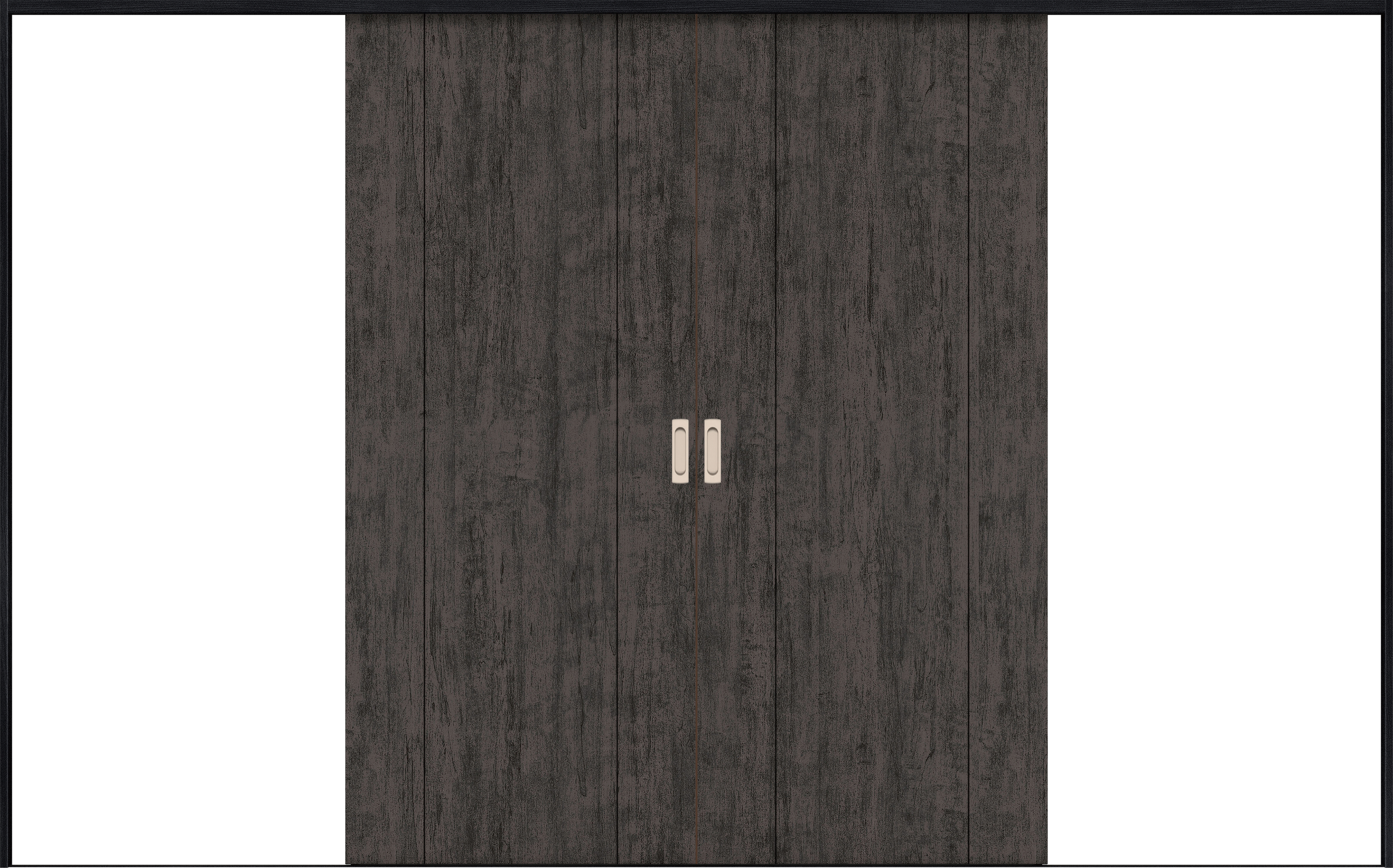 リビングドア　イエリア　引戸・引分　扉セット　１Ｐデザイン　３２６６幅用　２０００高　〈ドライブラック柄〉　左右兼用　錠なし　ラクラクローズ付