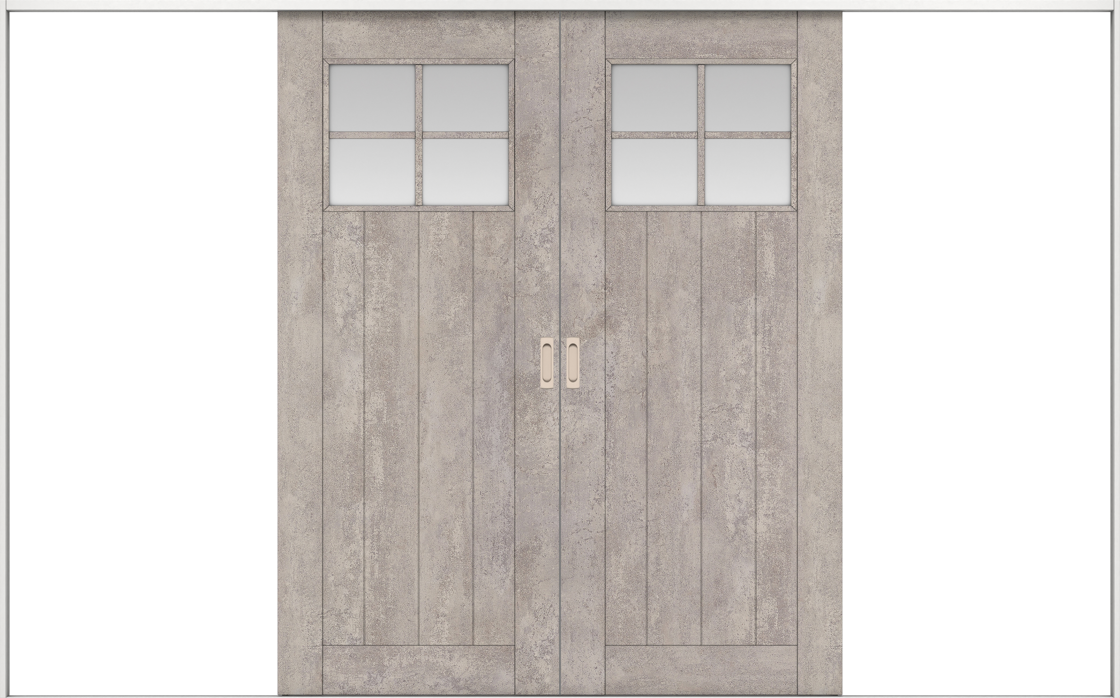 リビングドア　イエリア　引戸・引分　扉セット　１Ｓデザイン　３２６６幅用　２０００高　〈コンクリートグレー柄〉　左右兼用　錠なし　ラクラクローズ付