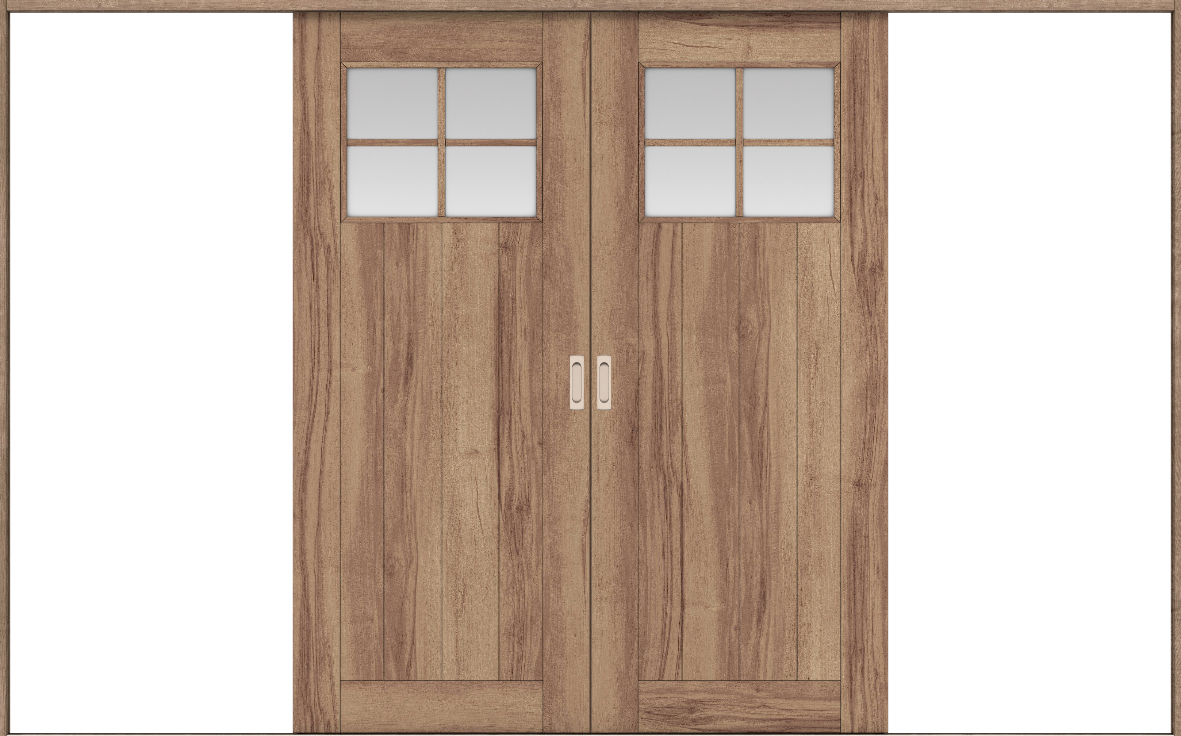 リビングドア　イエリア　引戸・引分　扉セット　１Ｓデザイン　３２６６幅用　２０００高　〈バームブラウン柄〉　左右兼用　錠なし　ラクラクローズ付