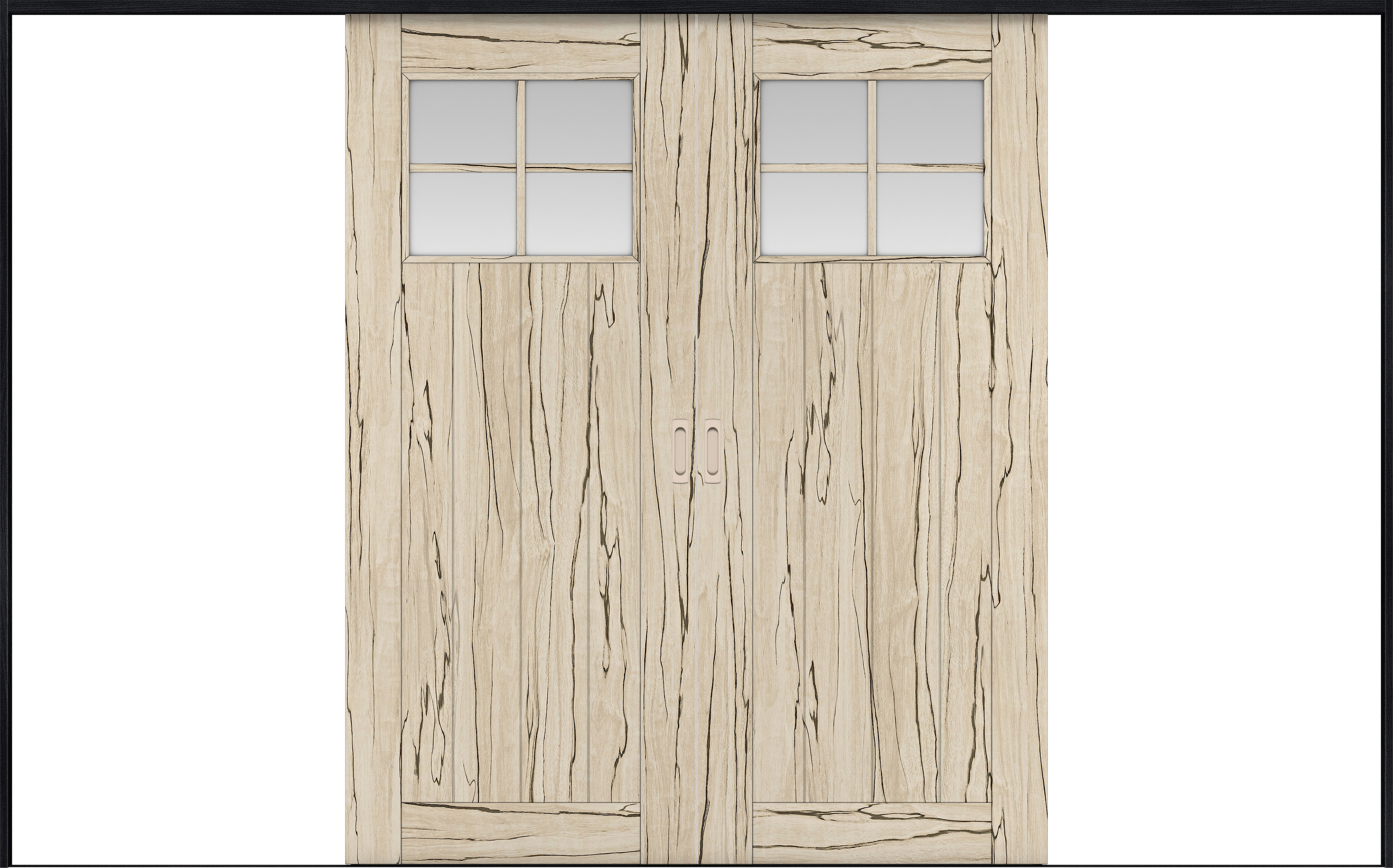 リビングドア　イエリア　引戸・引分　扉セット　１Ｓデザイン　３２６６幅用　２０００高　〈スロウベージュ柄〉　左右兼用　錠なし　ラクラクローズ付