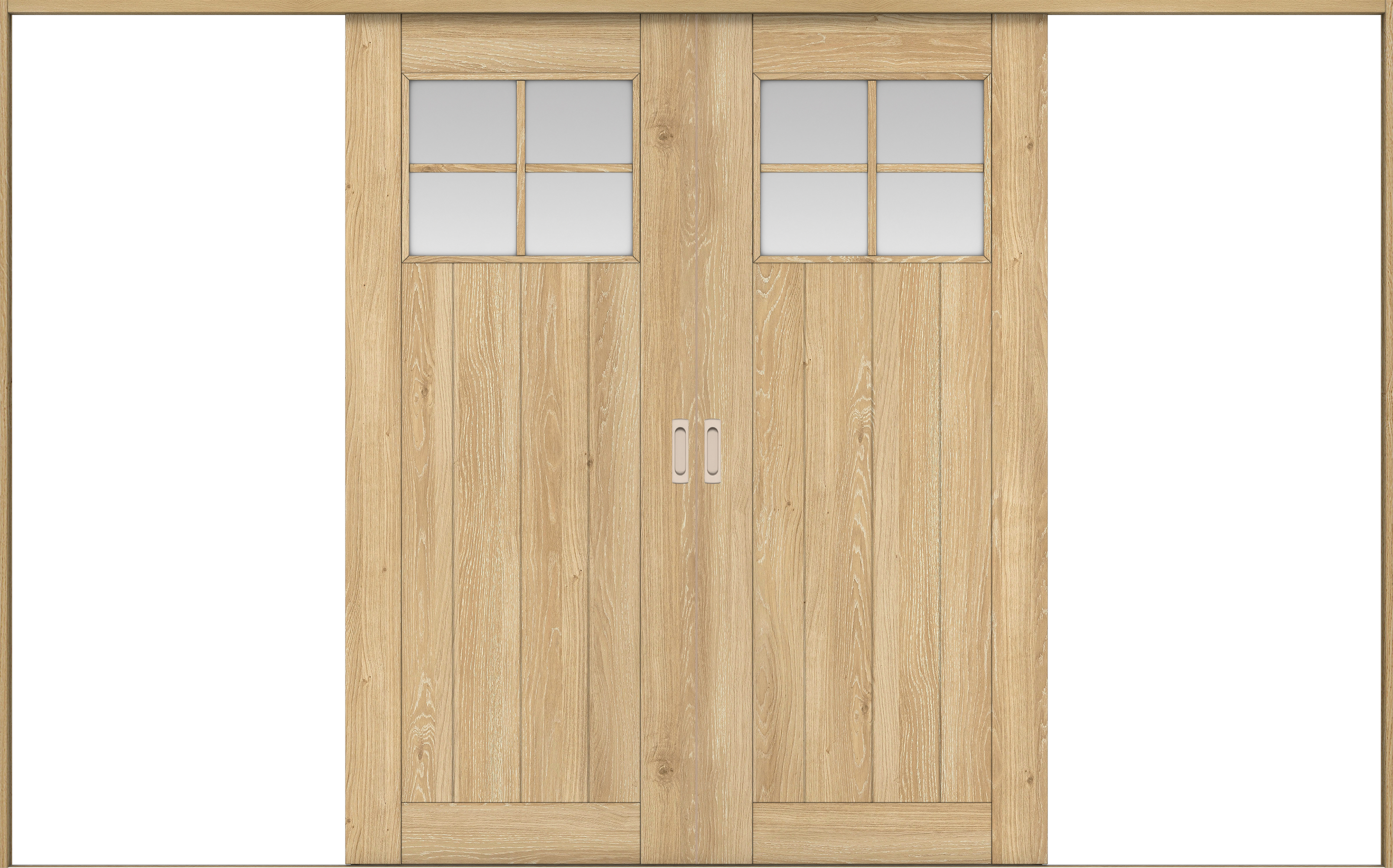 リビングドア　イエリア　引戸・引分　扉セット　１Ｓデザイン　３２６６幅用　２０００高　〈ミルキーオーカー柄〉　左右兼用　錠なし　ラクラクローズ付