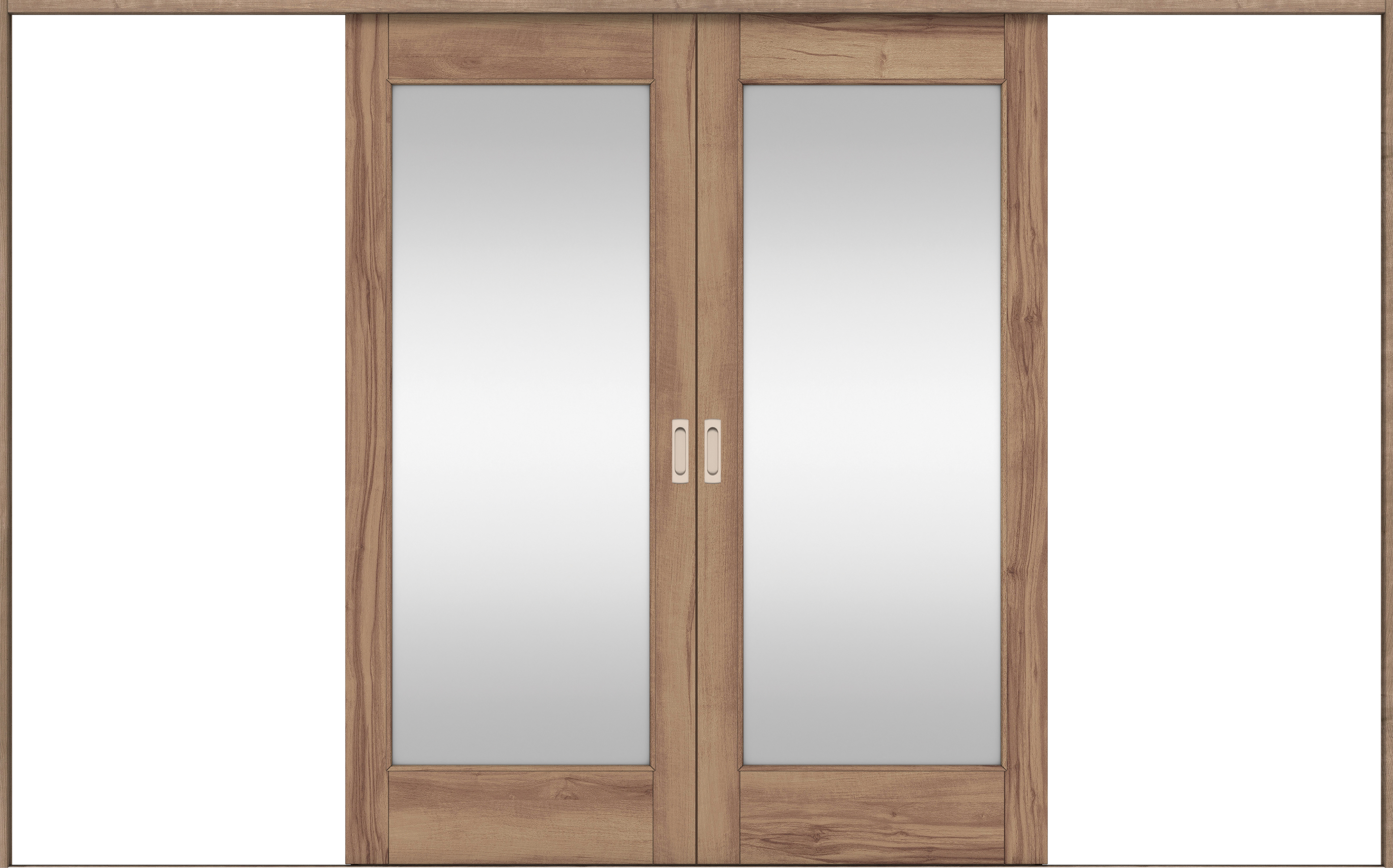 リビングドア　イエリア　引戸・引分　扉セット　２１デザイン　３２６６幅用　２０００高　〈バームブラウン柄〉　左右兼用　錠なし　ラクラクローズ付