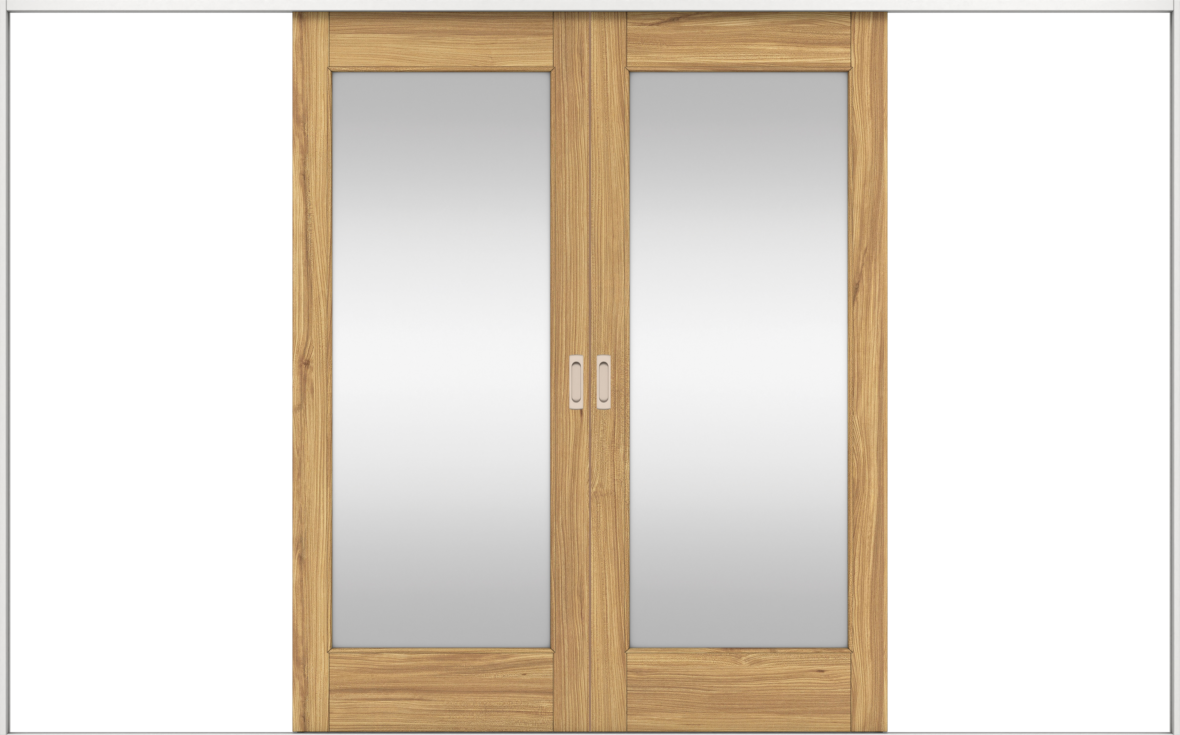 リビングドア　イエリア　引戸・引分　扉セット　２１デザイン　３２６６幅用　２０００高　〈シナモンブラウン柄〉　左右兼用　錠なし　ラクラクローズ付