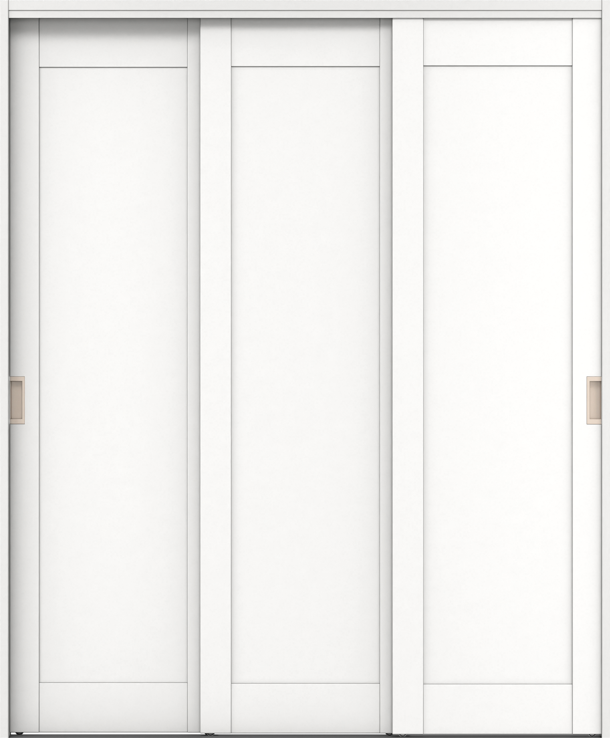 クローク収納　イエリア　引戸ユニット　カマチタイプ　三方枠（固定枠）　セット　１６４４幅（６尺小間口）　２０３３高　〈パウダーホワイト柄〉　引手〈Ｔシルバー色〉