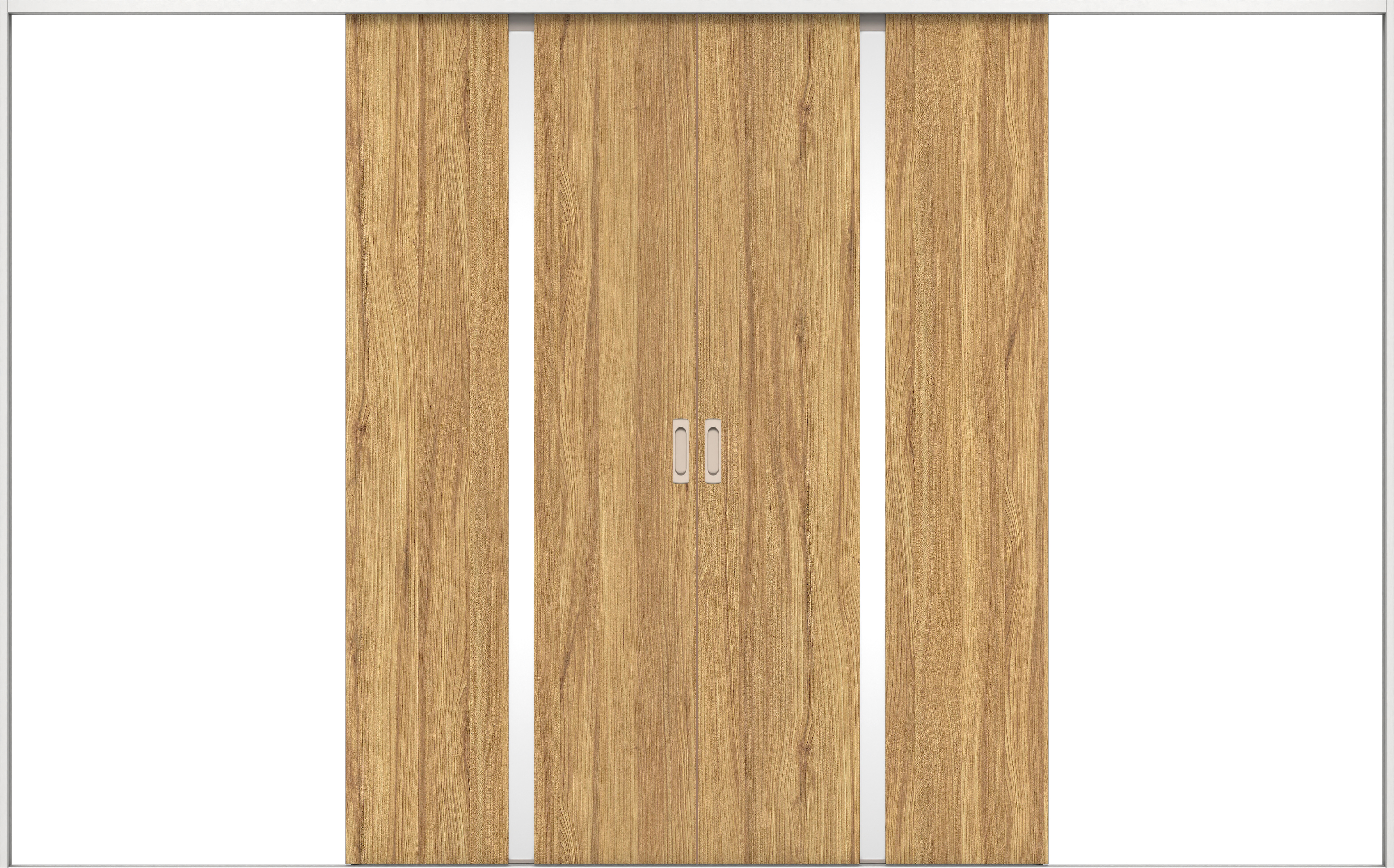 リビングドア　イエリア　引戸・引分　扉セット　２Ｐデザイン　３２６６幅用　２０００高　〈シナモンブラウン柄〉　左右兼用　錠なし　ラクラクローズ付