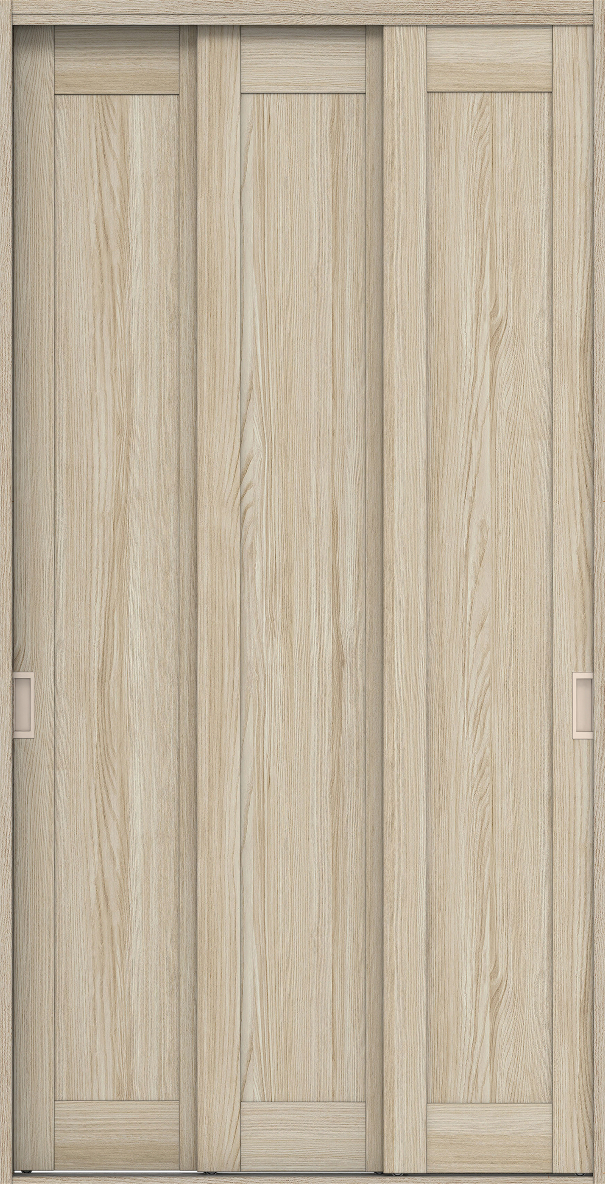 クローク収納　イエリア　引戸ユニット　カマチタイプ　四方枠（固定枠）　セット　１１９０幅（４．５尺間口）　２３３０高　〈ソフトグレージュ柄〉　引手〈Ｔシルバー色〉