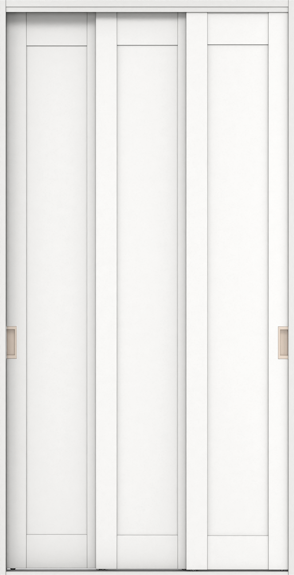 クローク収納　イエリア　引戸ユニット　カマチタイプ　四方枠（固定枠）　セット　１１９０幅（４．５尺間口）　２３３０高　〈パウダーホワイト柄〉　引手〈Ｔシルバー色〉