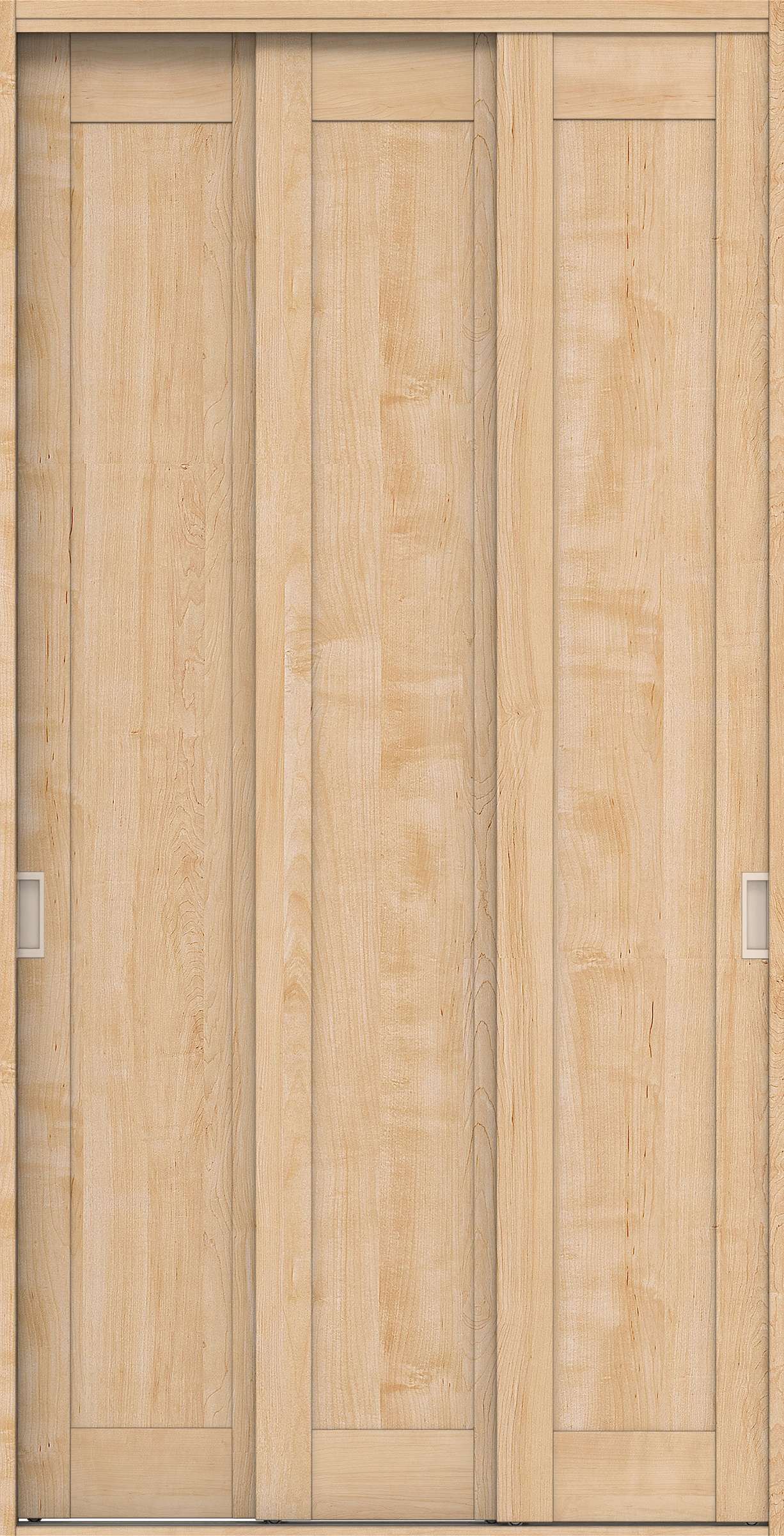 クローク収納　イエリア　引戸ユニット　カマチタイプ　四方枠（固定枠）　セット　１１９０幅（４．５尺間口）　２３３０高　〈ミルベージュ柄〉　引手〈Ｔシルバー色〉