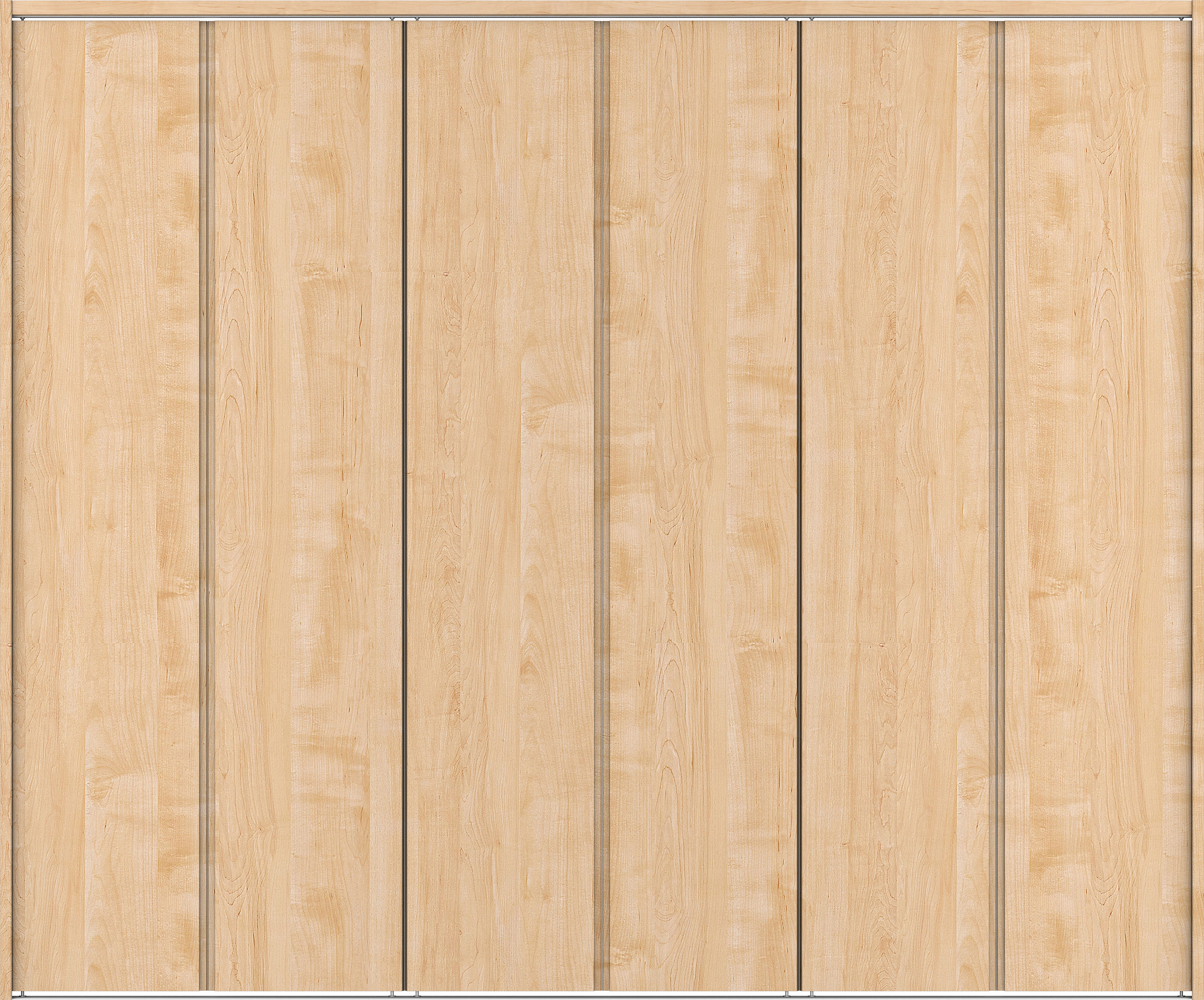 クローク収納　イエリア　折戸ユニット　ハンドルレス縦木目タイプ　ウッド扉　下レール付三方枠（固定枠）　セット　２４５０幅（９尺間口）　２０３５高　〈ミルベージュ柄〉　ハンドルレス