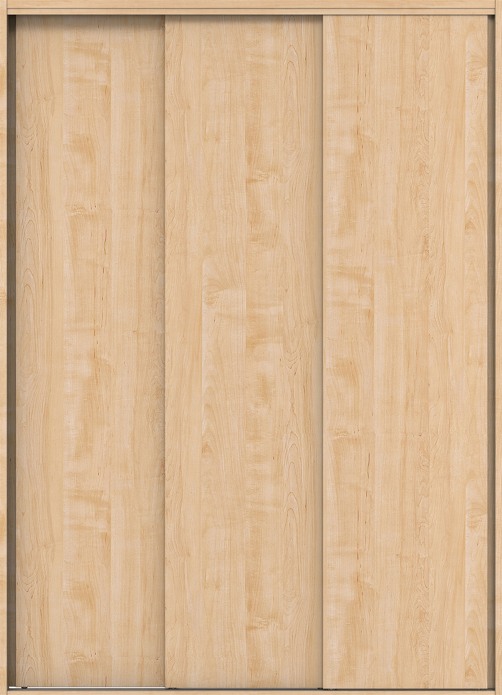 クローク収納　イエリア　引戸ユニット　通し引手　縦木目タイプ　四方枠（固定枠）　セット　１６４４幅（６尺小間口）　２３３０高　〈ミルベージュ柄〉　ハンドルレス