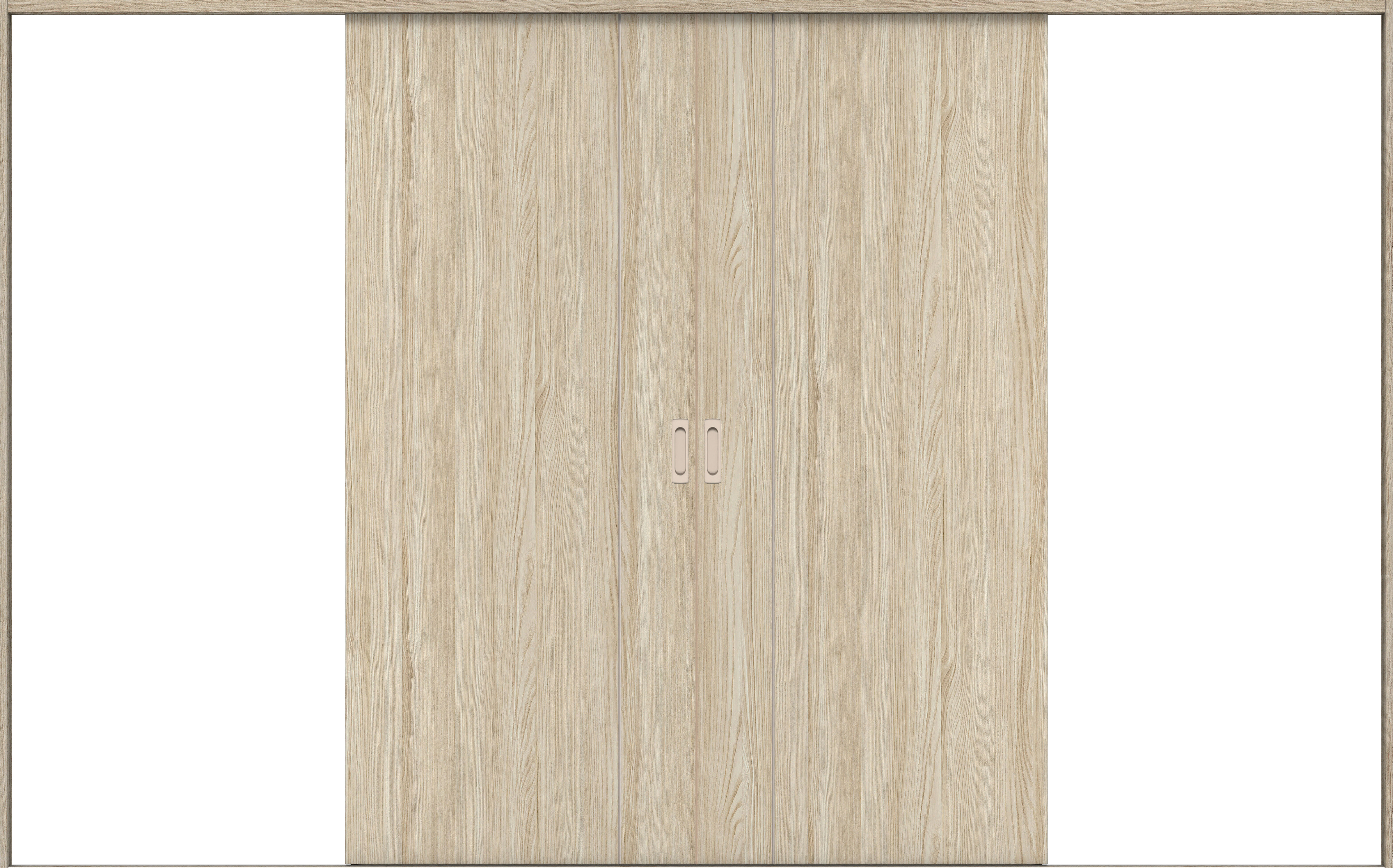 リビングドア　イエリア　引戸・引分　扉セット　Ｄ３デザイン　３２６６幅用　２０００高　〈ソフトグレージュ柄〉　左右兼用　錠なし　ラクラクローズ付