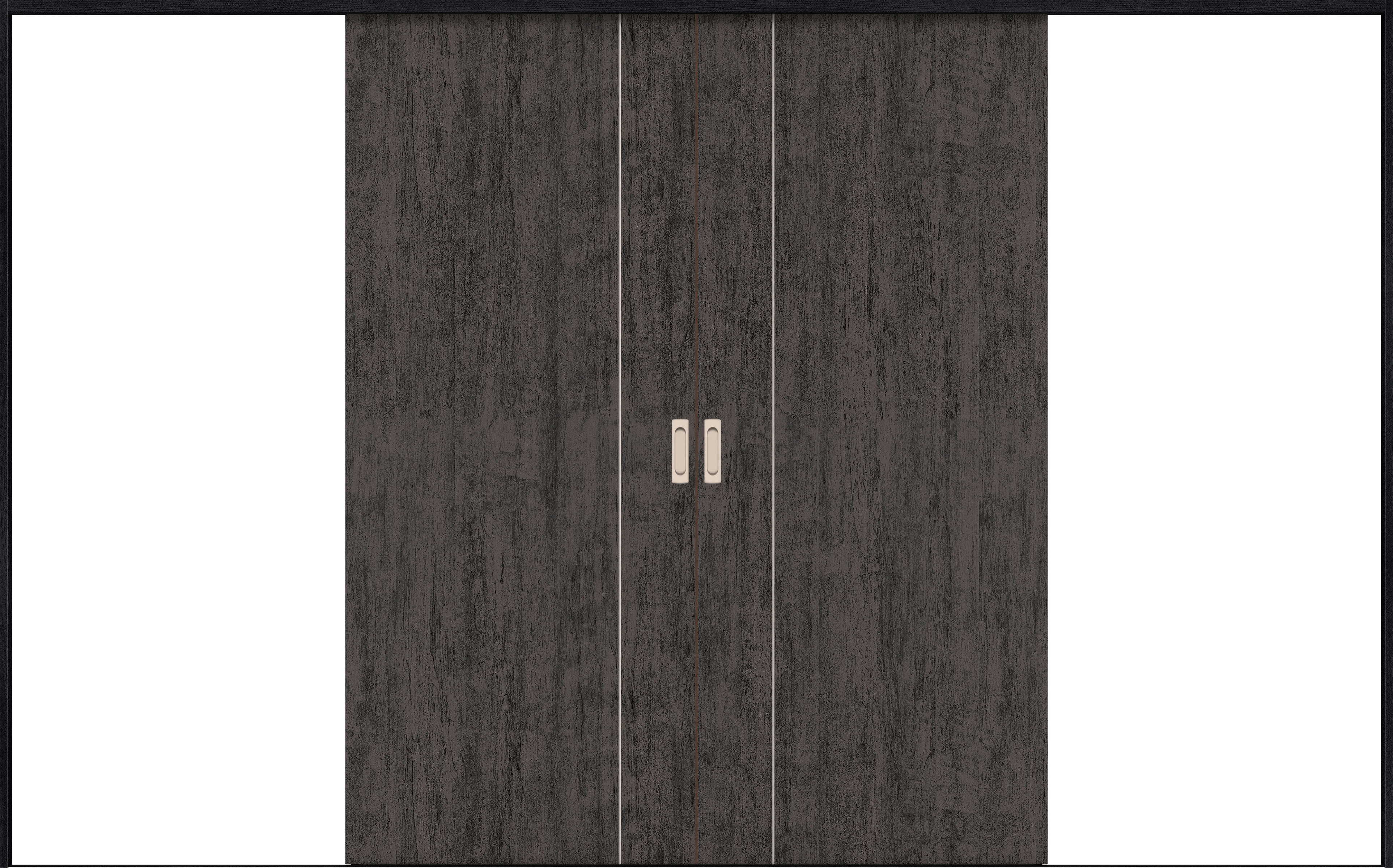 リビングドア　イエリア　引戸・引分　扉セット　Ｄ３デザイン　３２６６幅用　２０００高　〈ドライブラック柄〉　左右兼用　錠なし　ラクラクローズ付