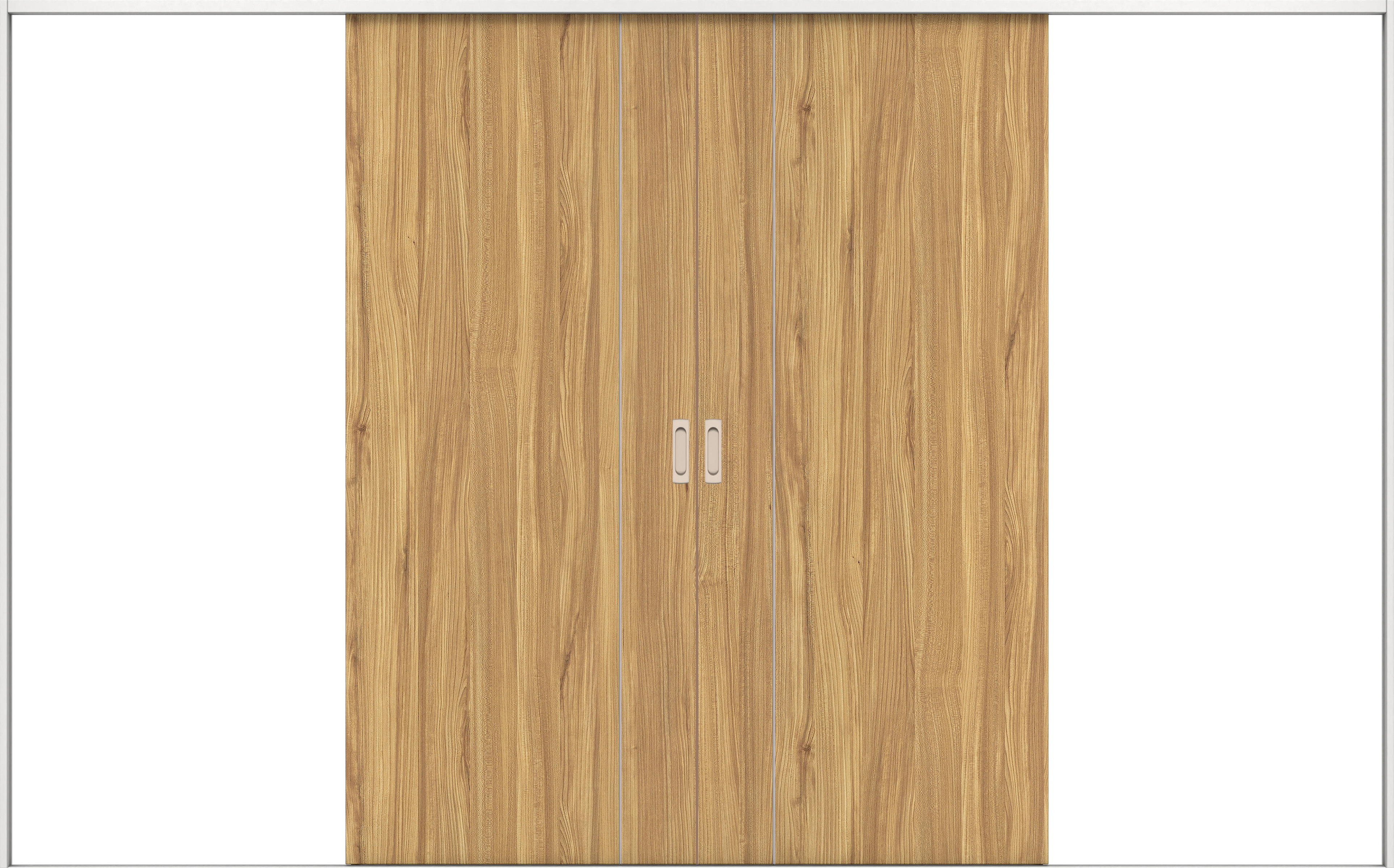 リビングドア　イエリア　引戸・引分　扉セット　Ｄ３デザイン　３２６６幅用　２０００高　〈シナモンブラウン柄〉　左右兼用　錠なし　ラクラクローズ付