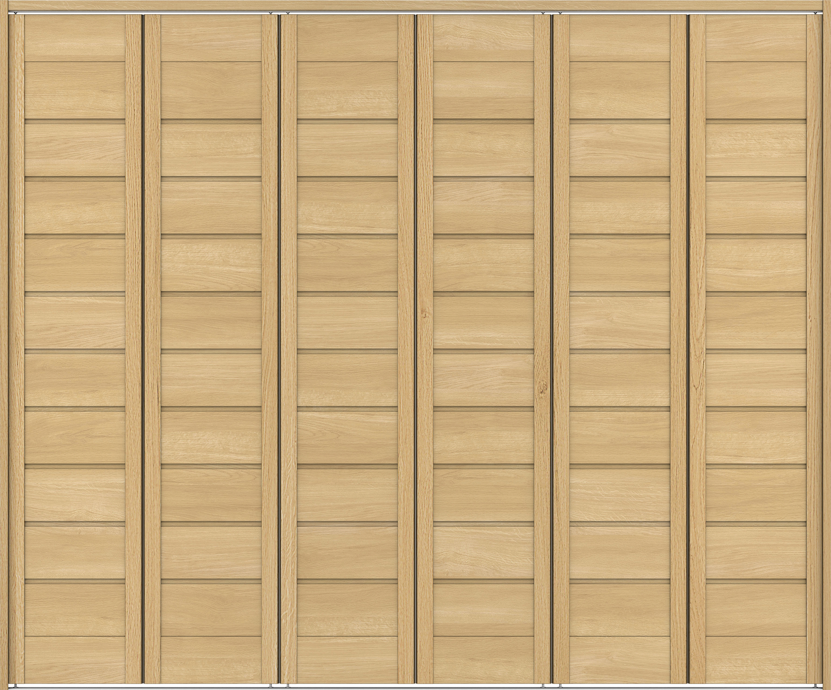 クローク収納　イエリア　折戸ユニット　通気タイプ　ウッド扉　下レール付三方枠（固定枠）　セット　２４５０幅（９尺間口）　２０３５高　〈ライトオーカー柄〉　ハンドルレス