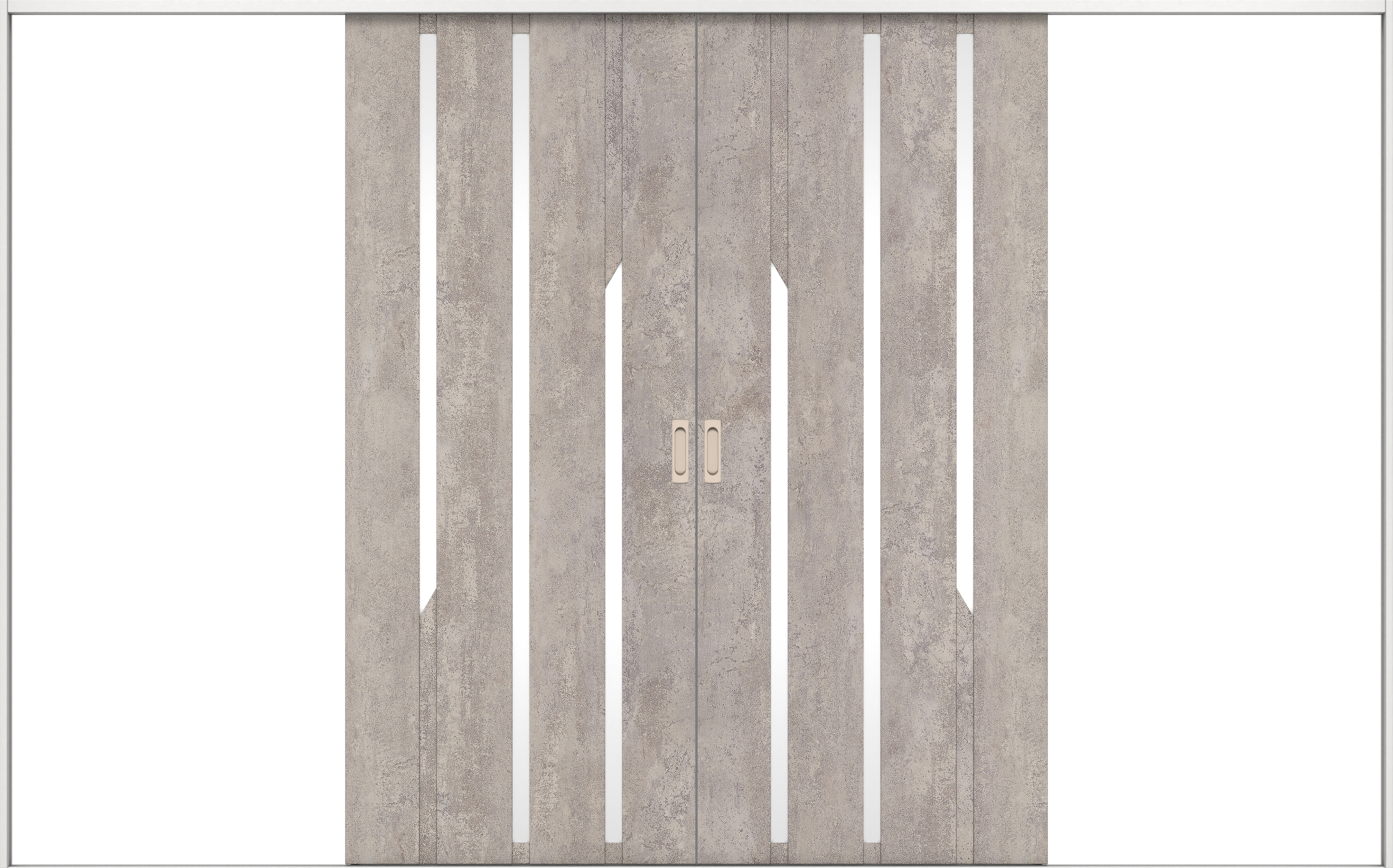 リビングドア　イエリア　引戸・引分　扉セット　Ｅ３デザイン　３２６６幅用　２０００高　〈コンクリートグレー柄〉　左右兼用　錠なし　ラクラクローズ付