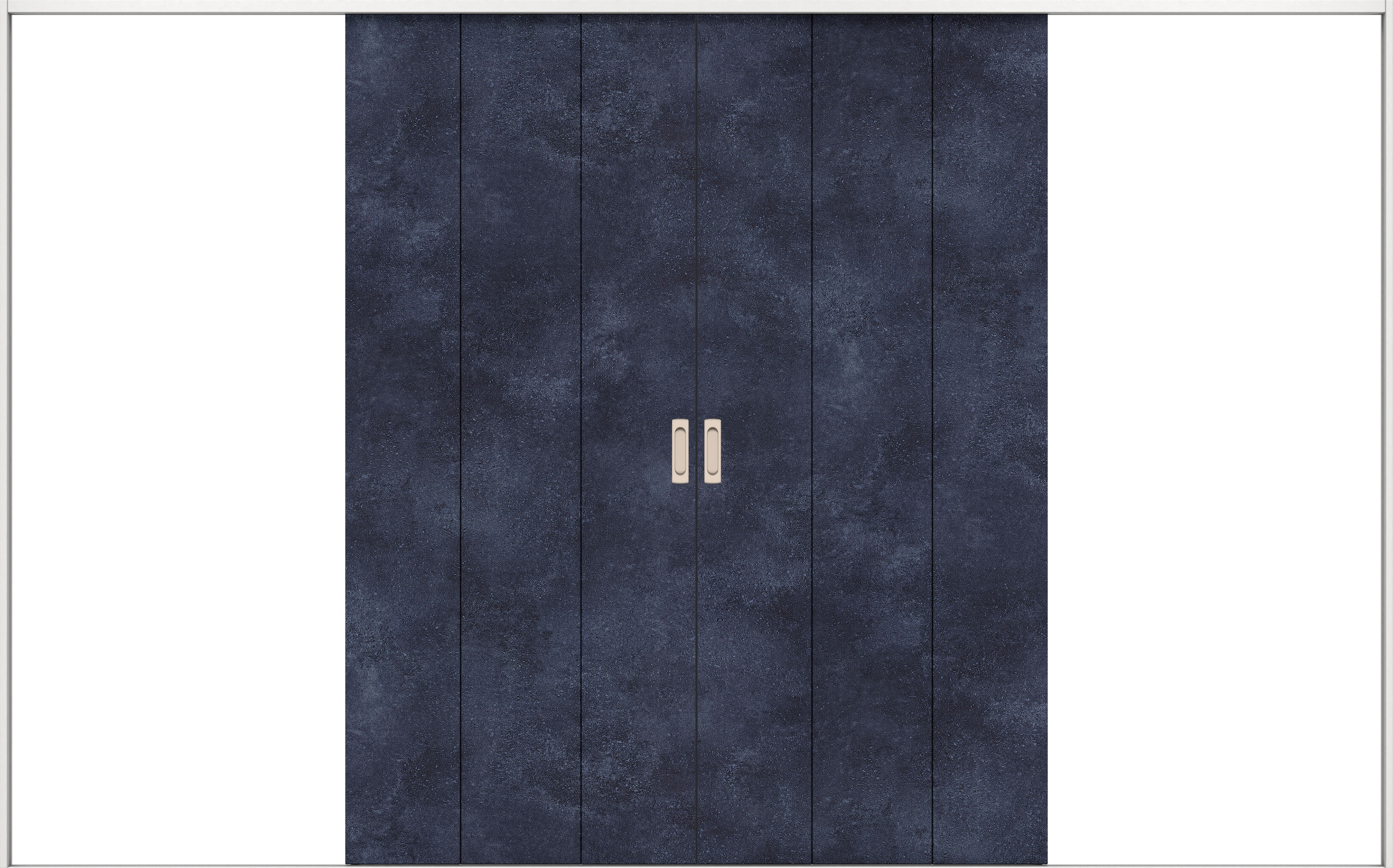 リビングドア　イエリア　引戸・引分　扉セット　Ｇ１デザイン　３２６６幅用　２０００高　〈コバルトブルー柄〉　左右兼用　錠なし　ラクラクローズ付