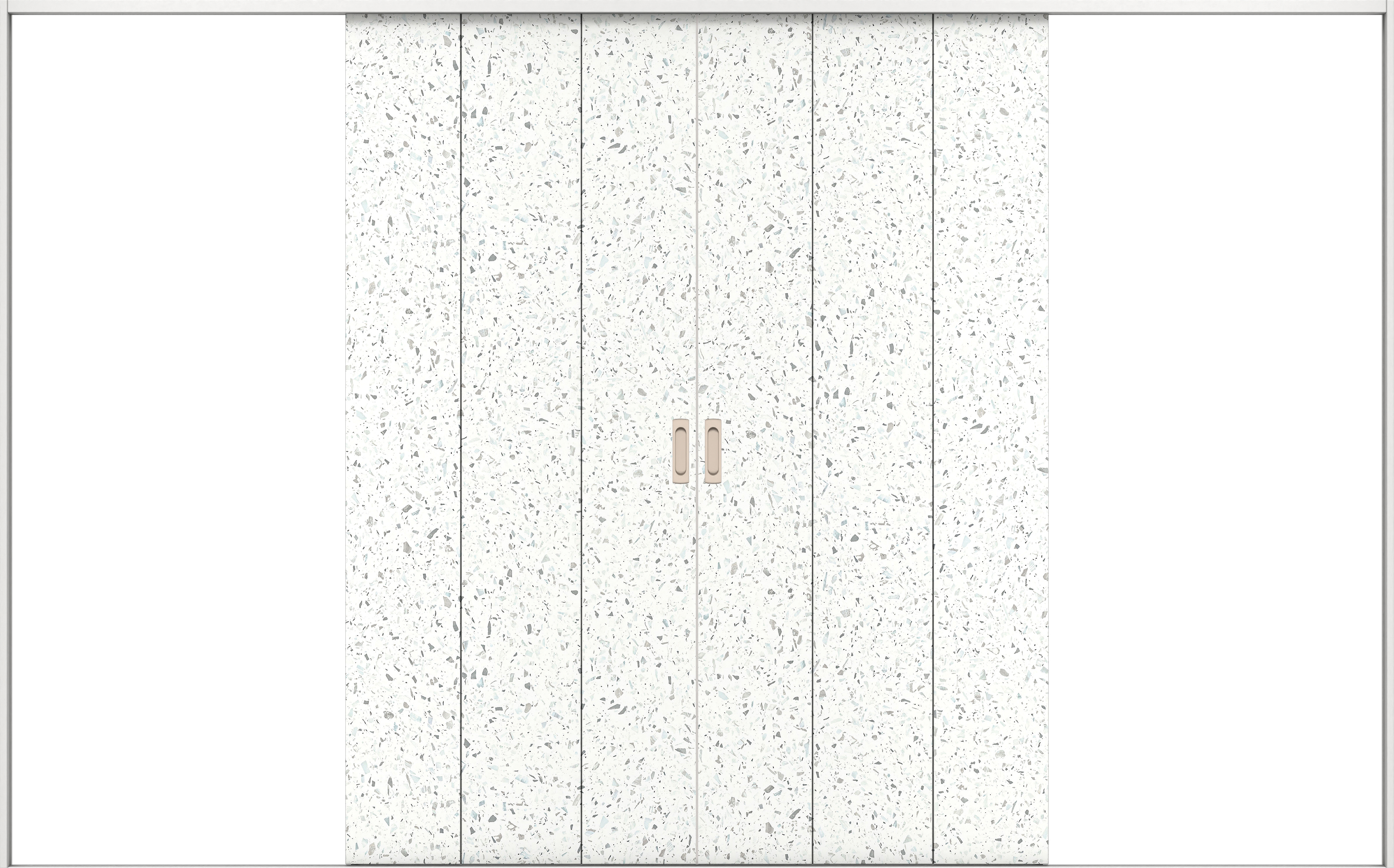 リビングドア　イエリア　引戸・引分　扉セット　Ｇ１デザイン　３２６６幅用　２０００高　〈テラゾホワイト柄〉　左右兼用　錠なし　ラクラクローズ付