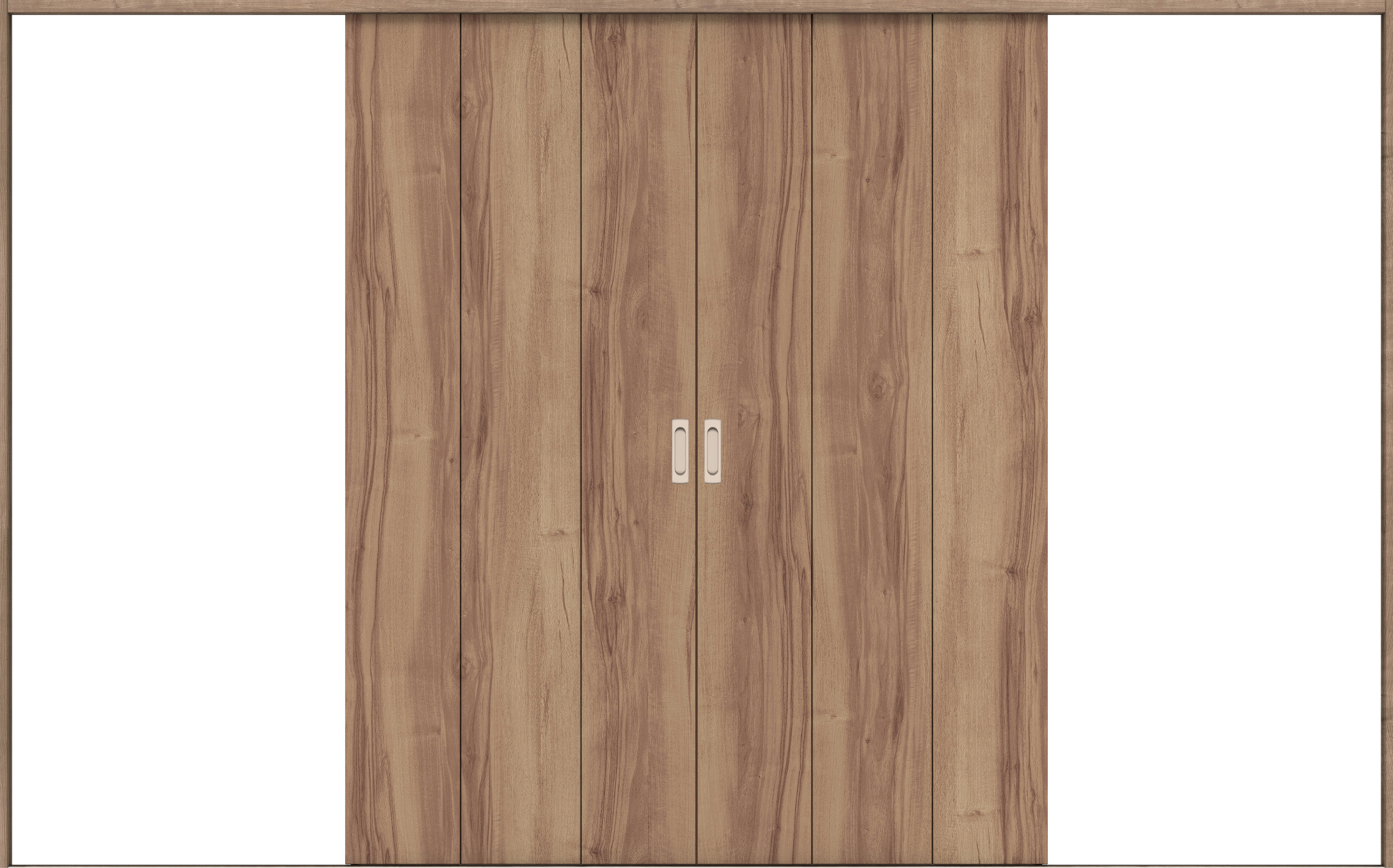 リビングドア　イエリア　引戸・引分　扉セット　Ｇ１デザイン　３２６６幅用　２０００高　〈バームブラウン柄〉　左右兼用　錠なし　ラクラクローズ付