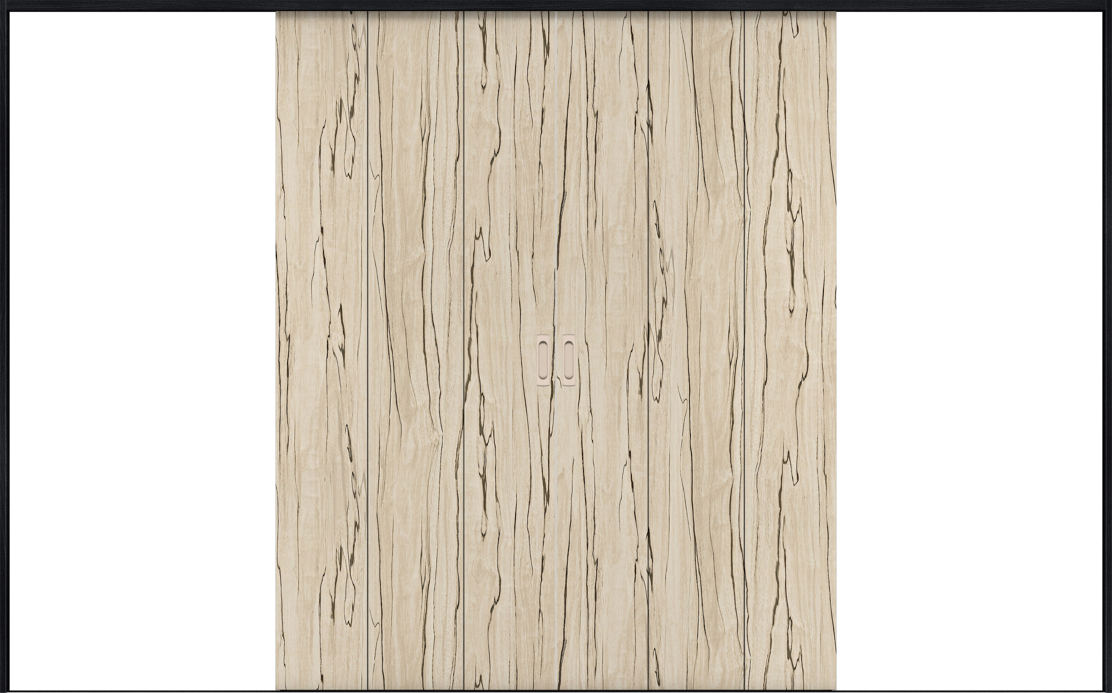 リビングドア　イエリア　引戸・引分　扉セット　Ｇ１デザイン　３２６６幅用　２０００高　〈スロウベージュ柄〉　左右兼用　錠なし　ラクラクローズ付