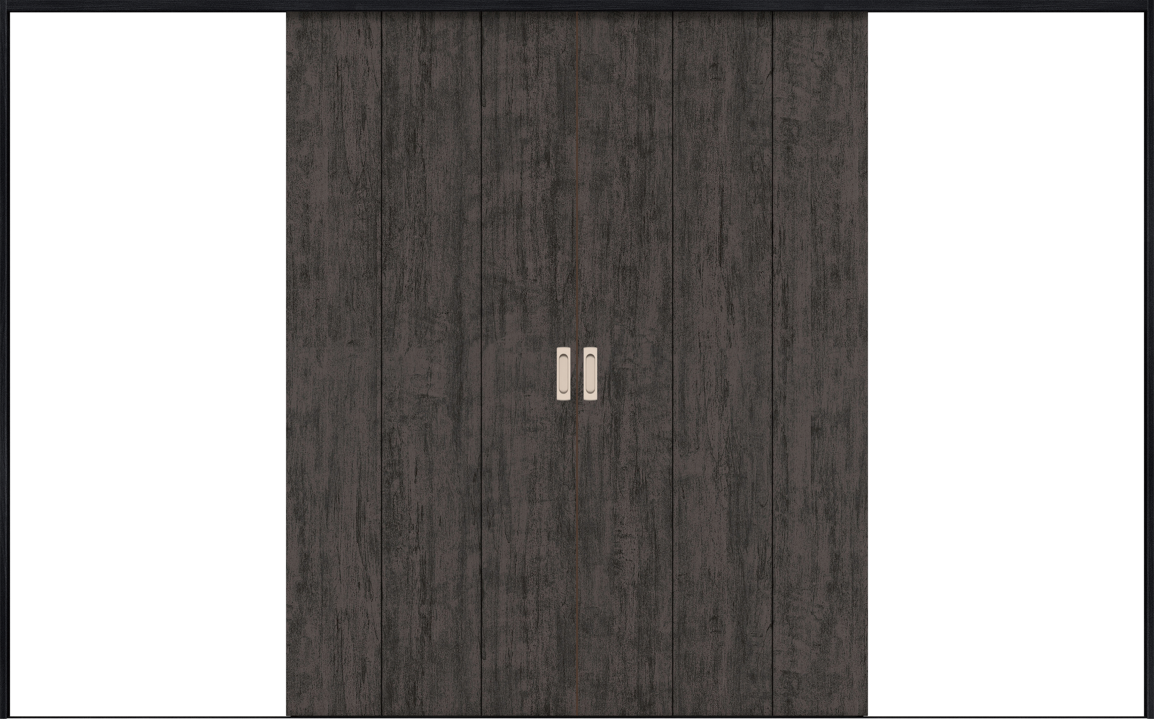 リビングドア　イエリア　引戸・引分　扉セット　Ｇ１デザイン　３２６６幅用　２０００高　〈ドライブラック柄〉　左右兼用　錠なし　ラクラクローズ付